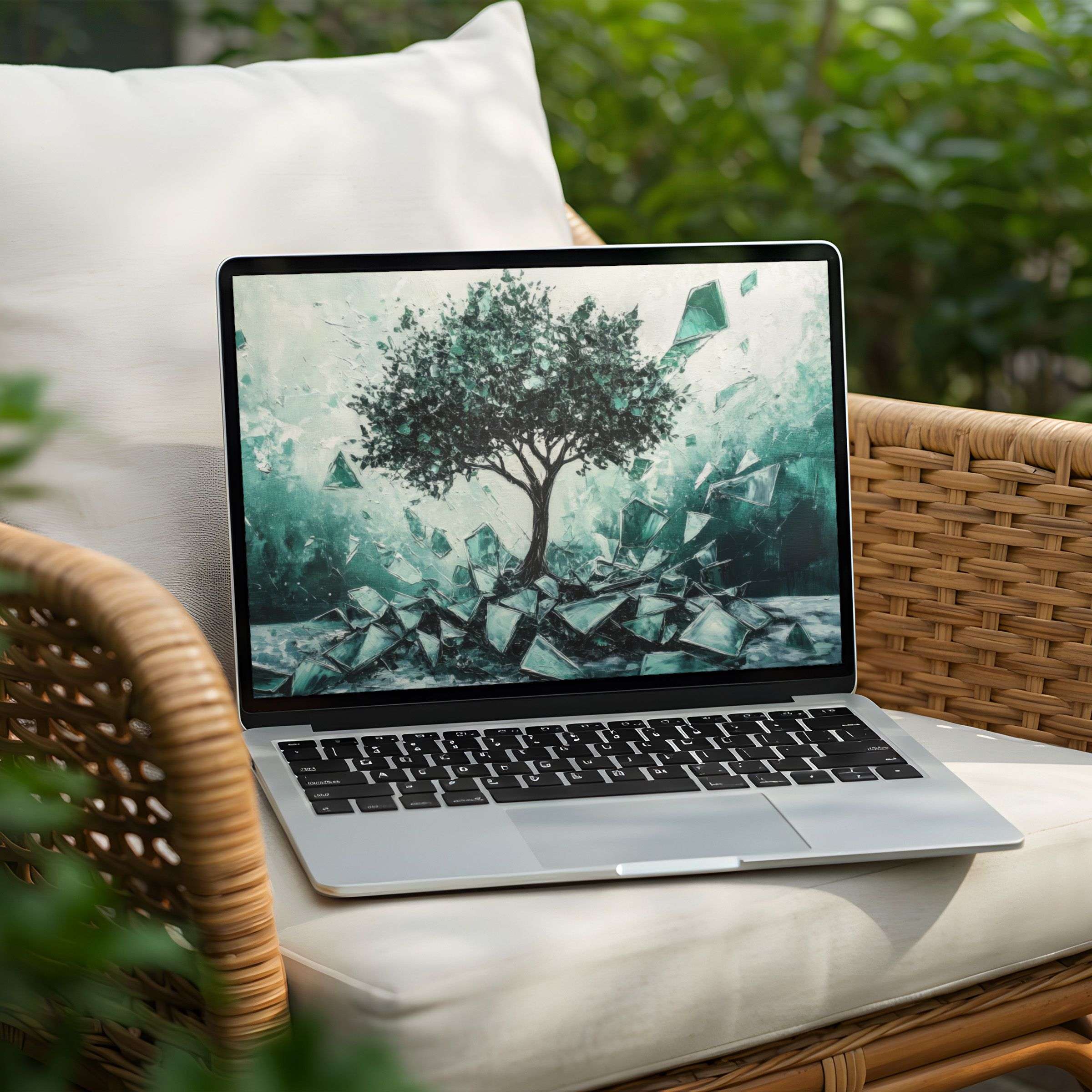 Inspirational tree digital art for desktop background available as an instant download for PC or Laptop elevates your space