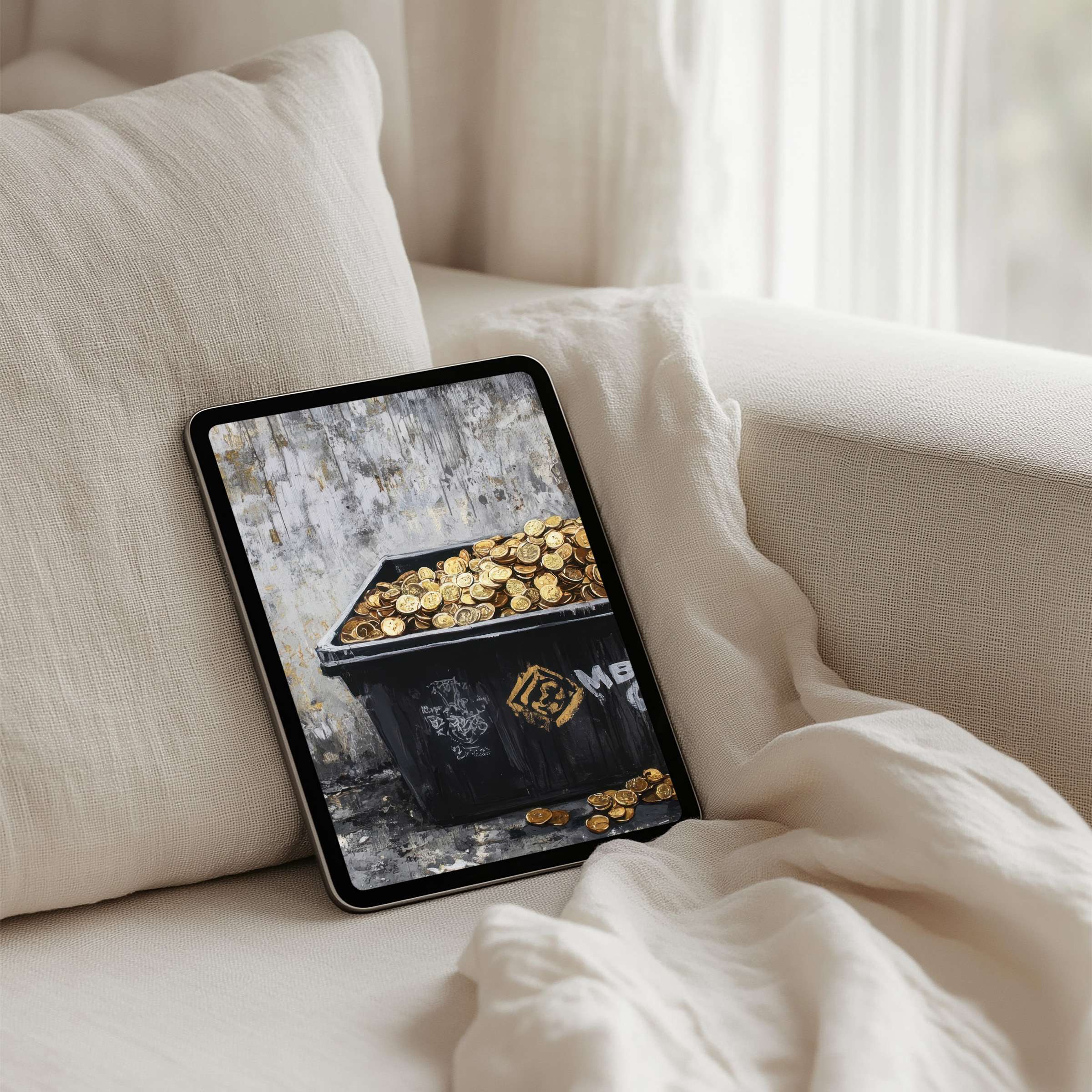 Elegantly designed iPad background with rich textures for mindfulness available as an instant download for any tablet user