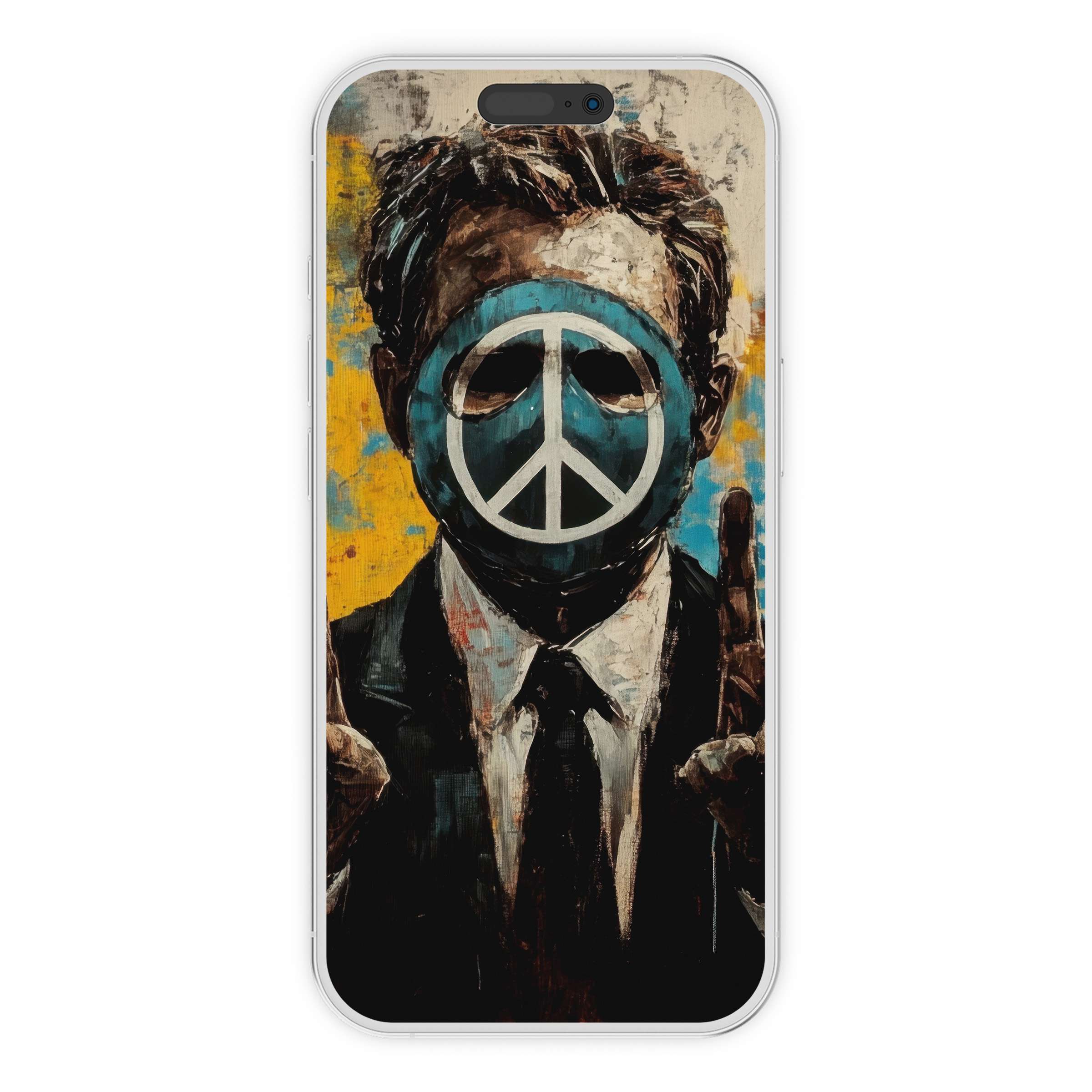 Street art iPhone wallpaper with peace symbol and vivid colors offers an inspiring background digital download for any phone