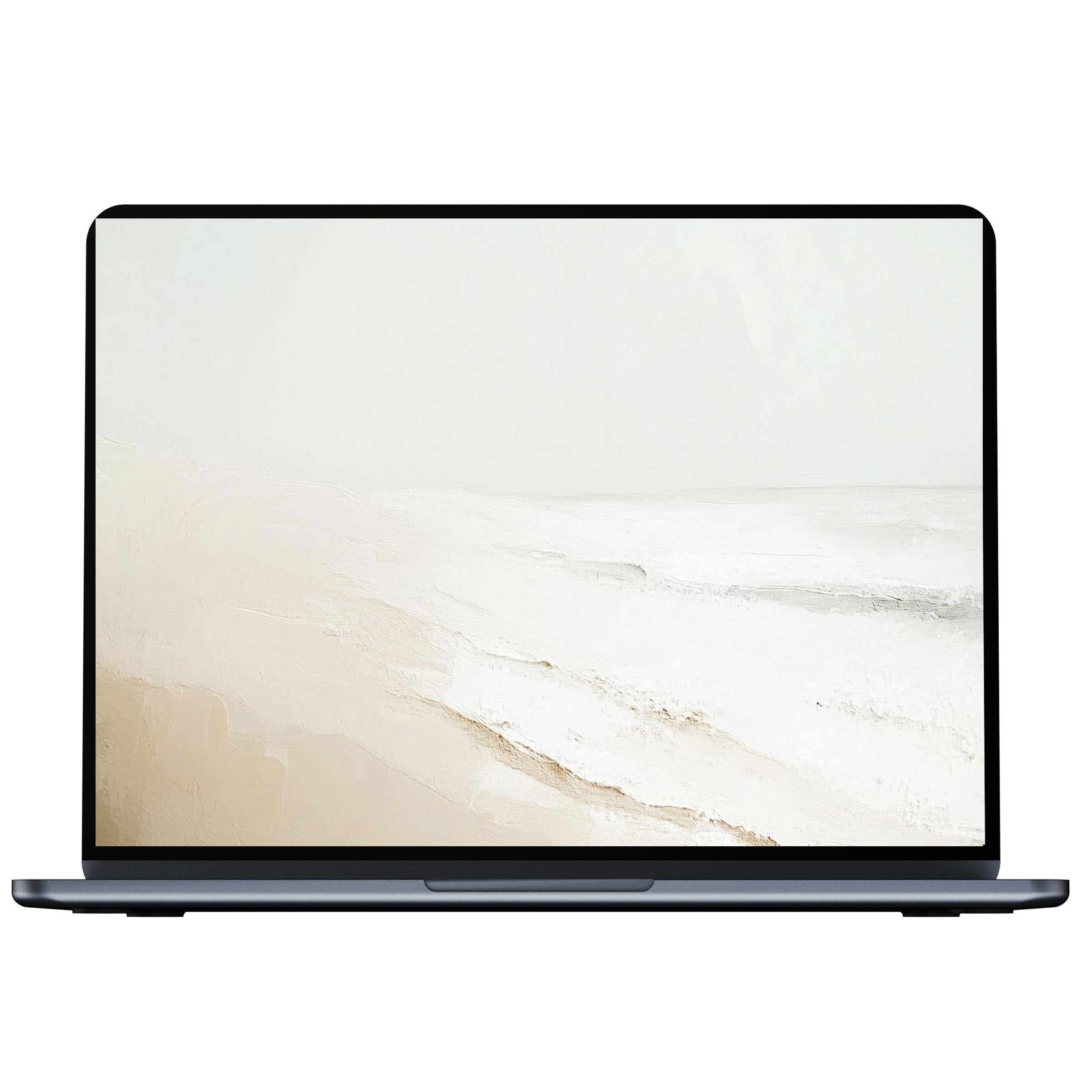 Summer desktop wallpaper digital download captures serene beige and white abstract textures, perfect for PC, laptop, Mac ambiance