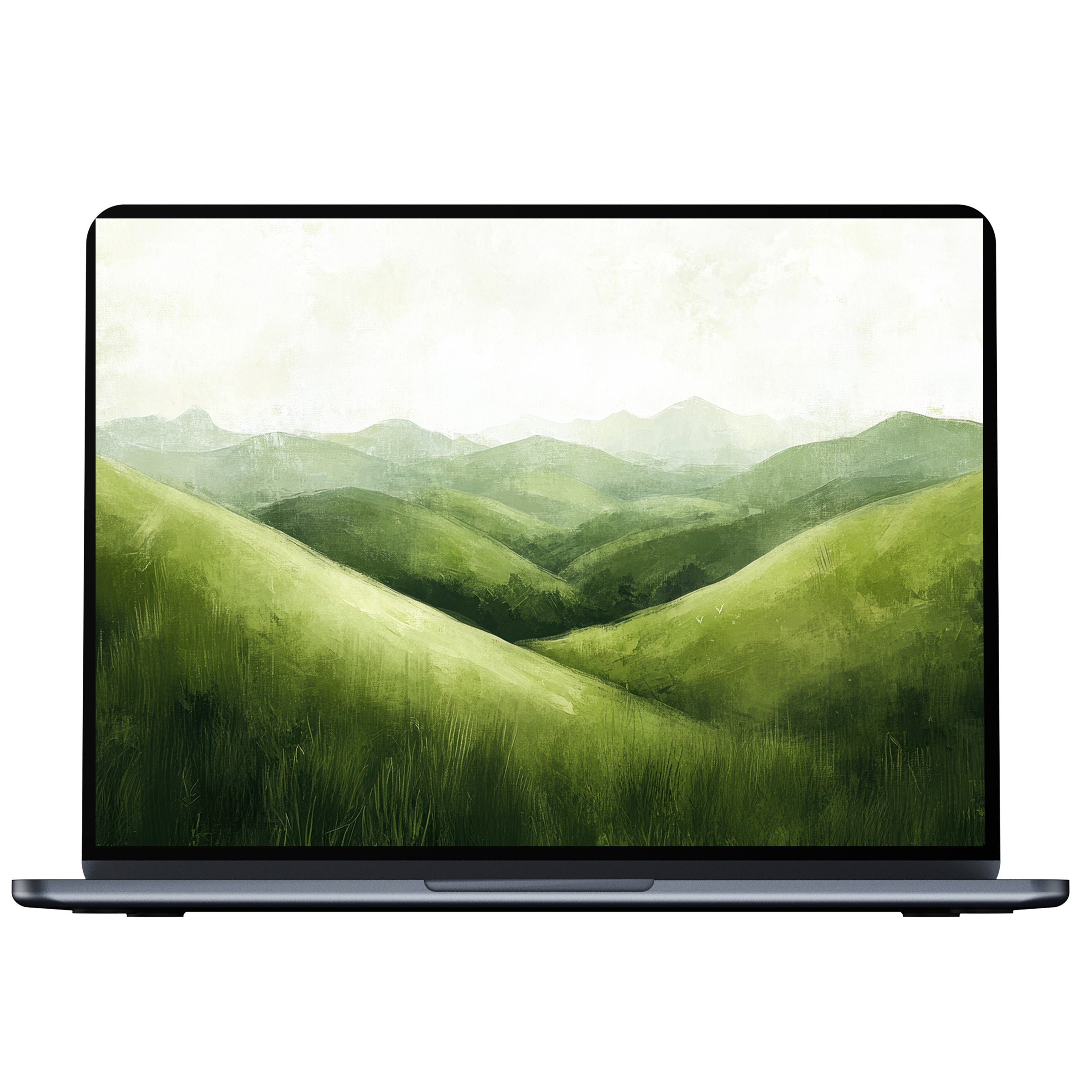 Serene summer desktop wallpaper in lush green hues for digital download enhances elegance across PC and laptop screens