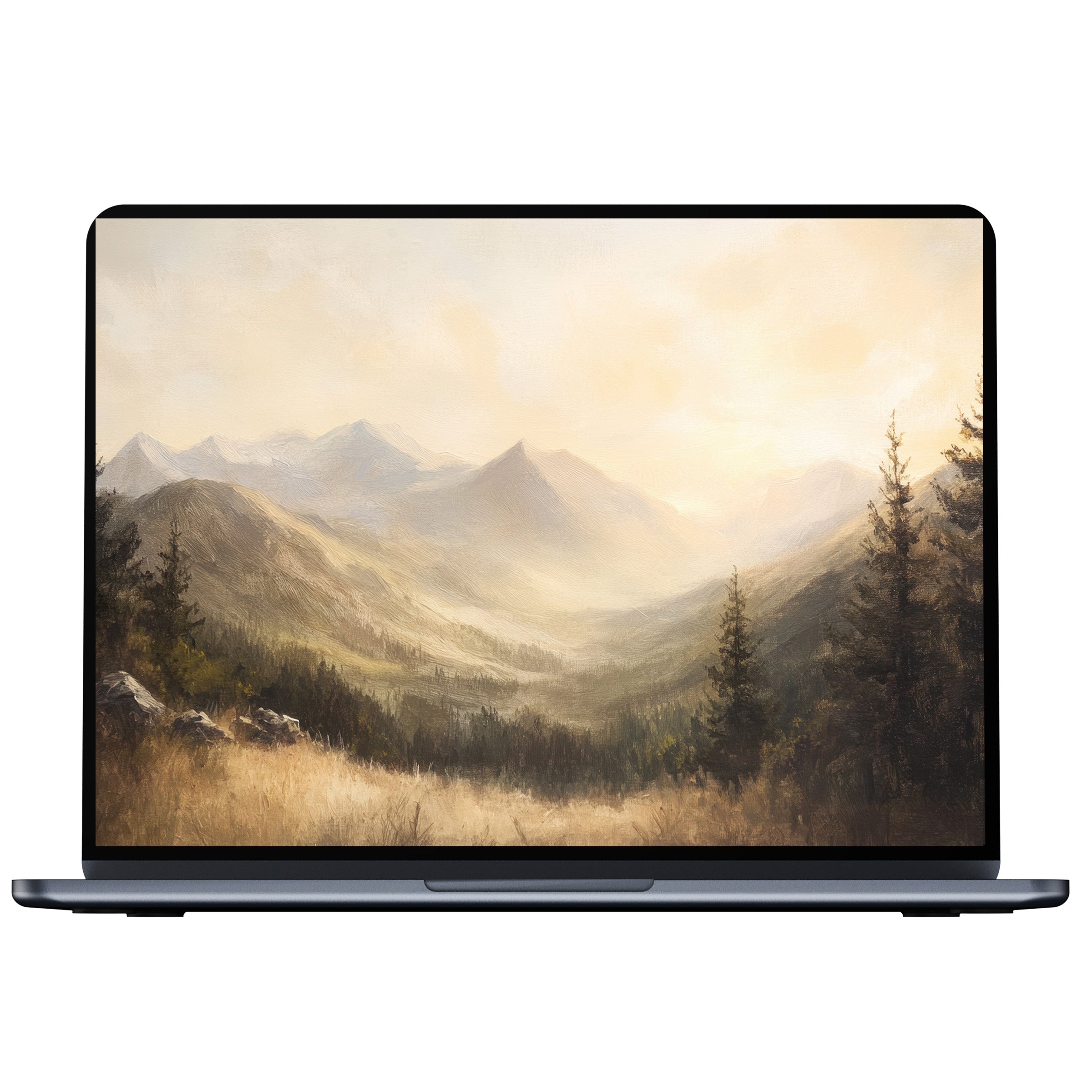 Inspire calm with this elegant summer desktop wallpaper featuring serene mountain vistas for PC and laptop digital download