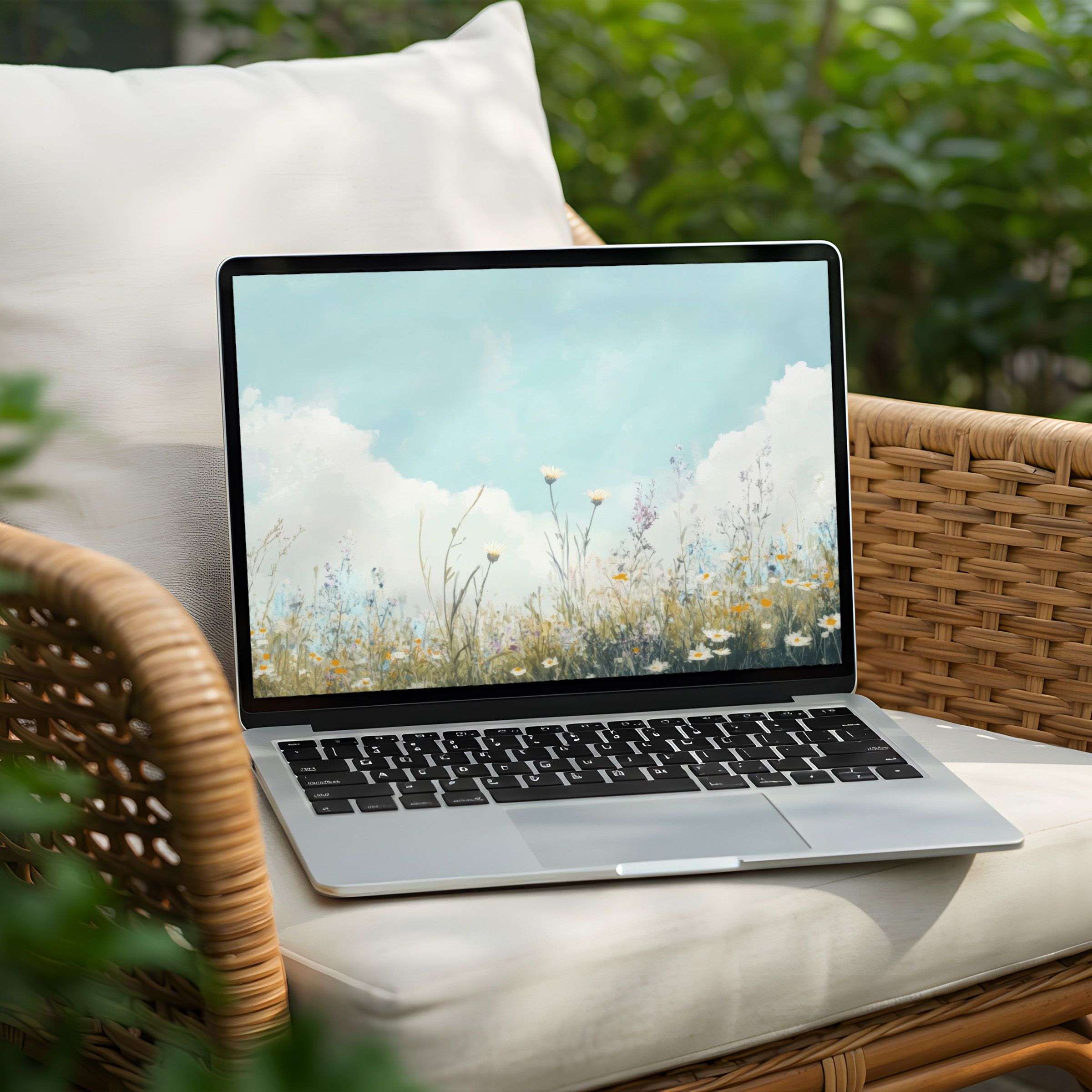 Serene floral desktop background for PC or laptop instant download Inspires calmness and elegance with artistic natural beauty