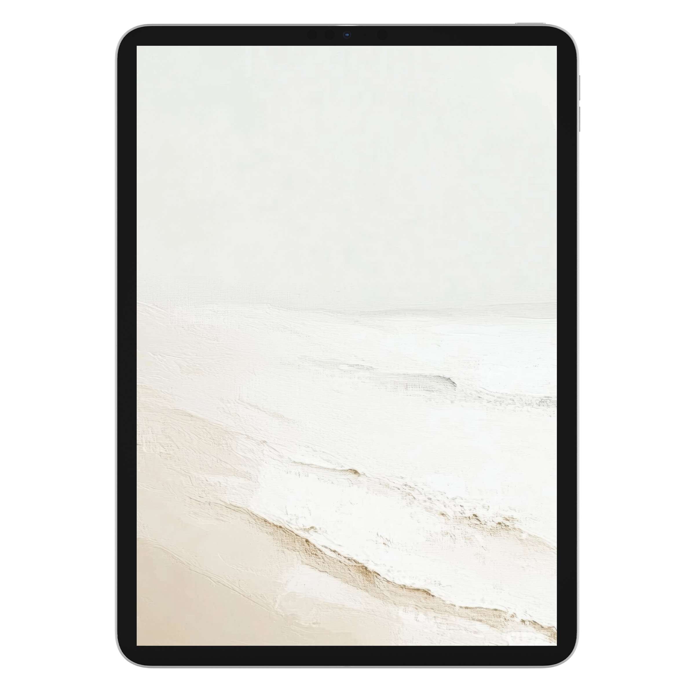 Elegant summer iPad wallpaper with serene beige textures, perfect digital download for tablet backgrounds, enhancing aesthetic tranquility