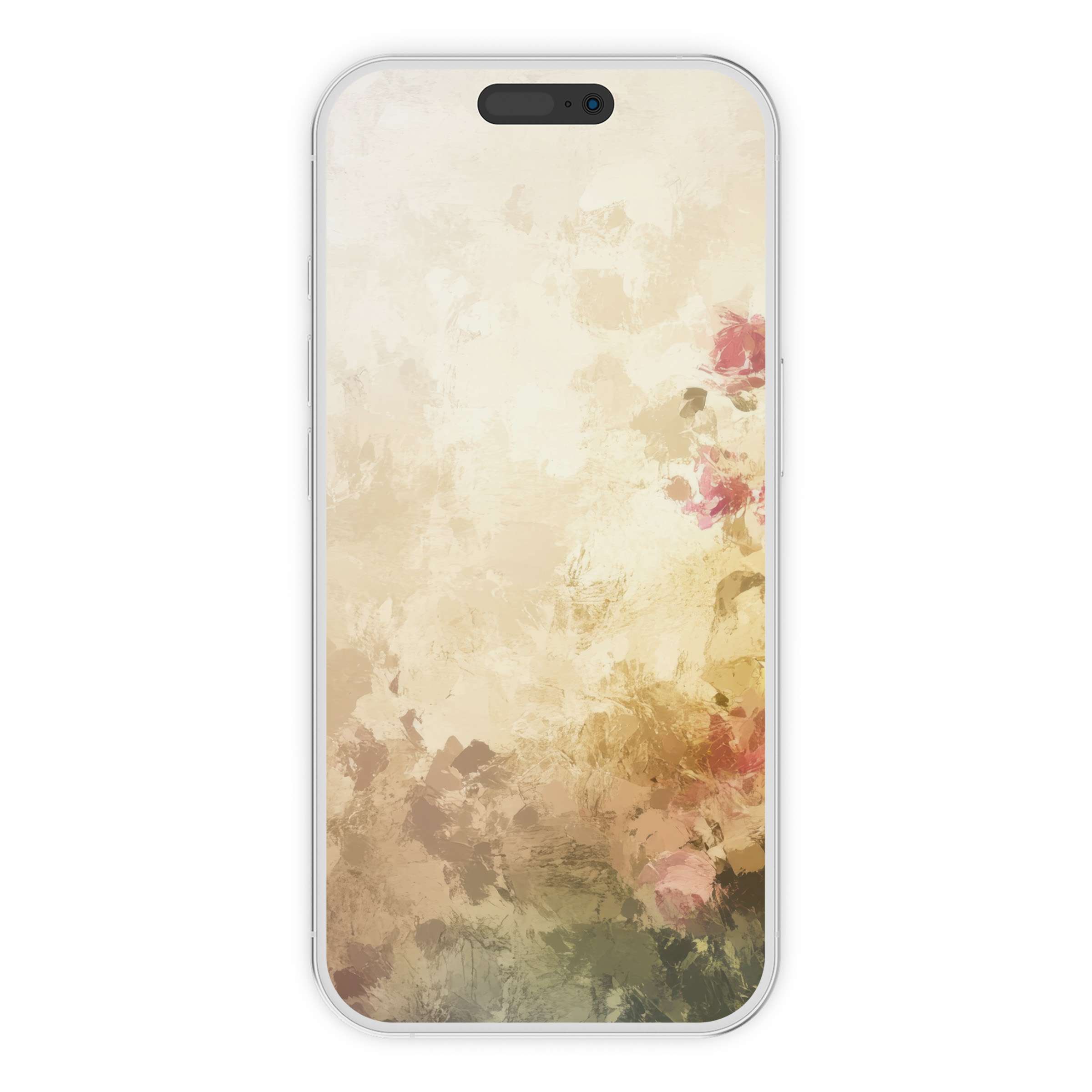 Elegant summer iPhone wallpaper with soft floral hues offers a serene digital download phone background for stylish design lovers