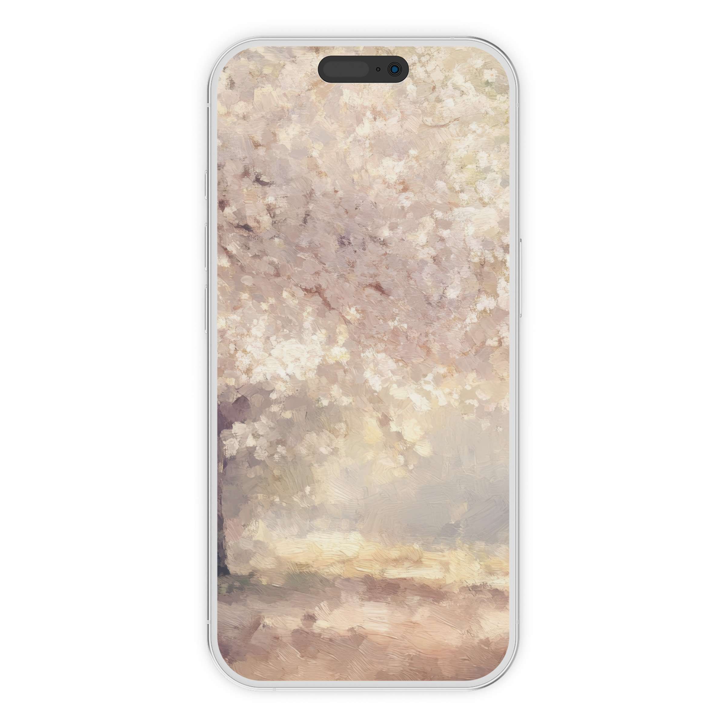 Impressionist pastel blossoms paint an inspiring summer iPhone wallpaper background digital download for phone calm and aesthetic enjoyment