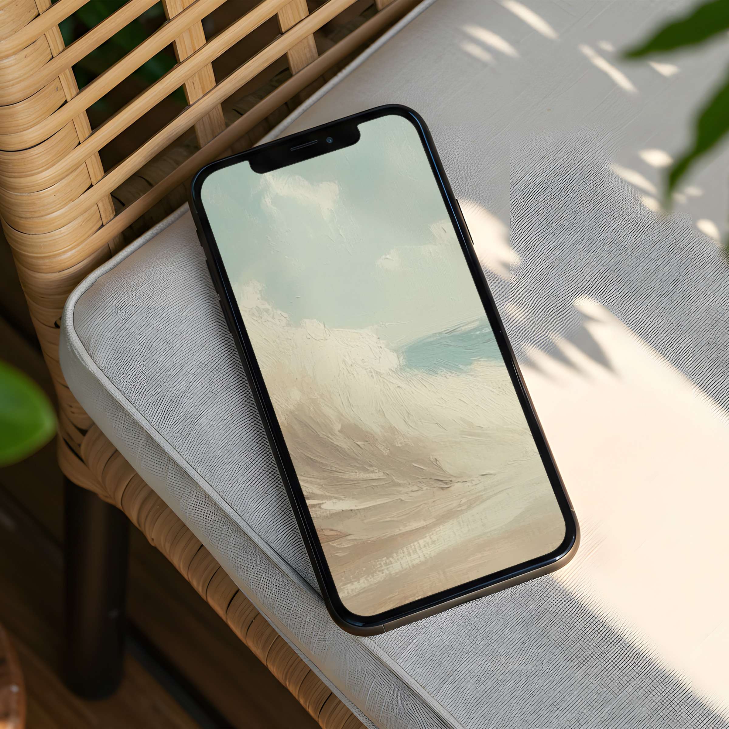 Elegant iPhone background featuring soft pastel waves for instant download brings calm inspiration to any phone setting