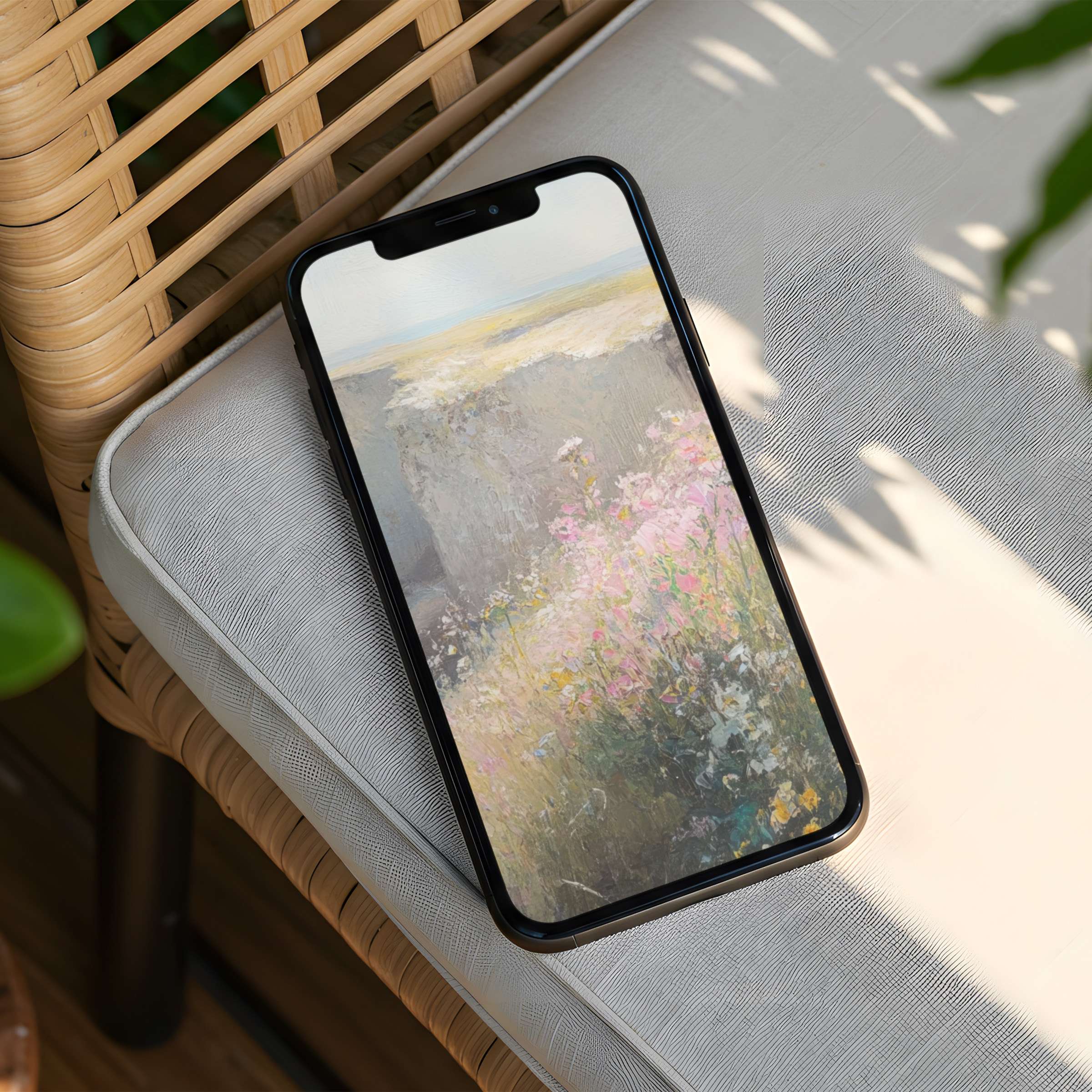 Serene floral iPhone background for instant download brings elegance to your phone creating a mindful aesthetic for all devices