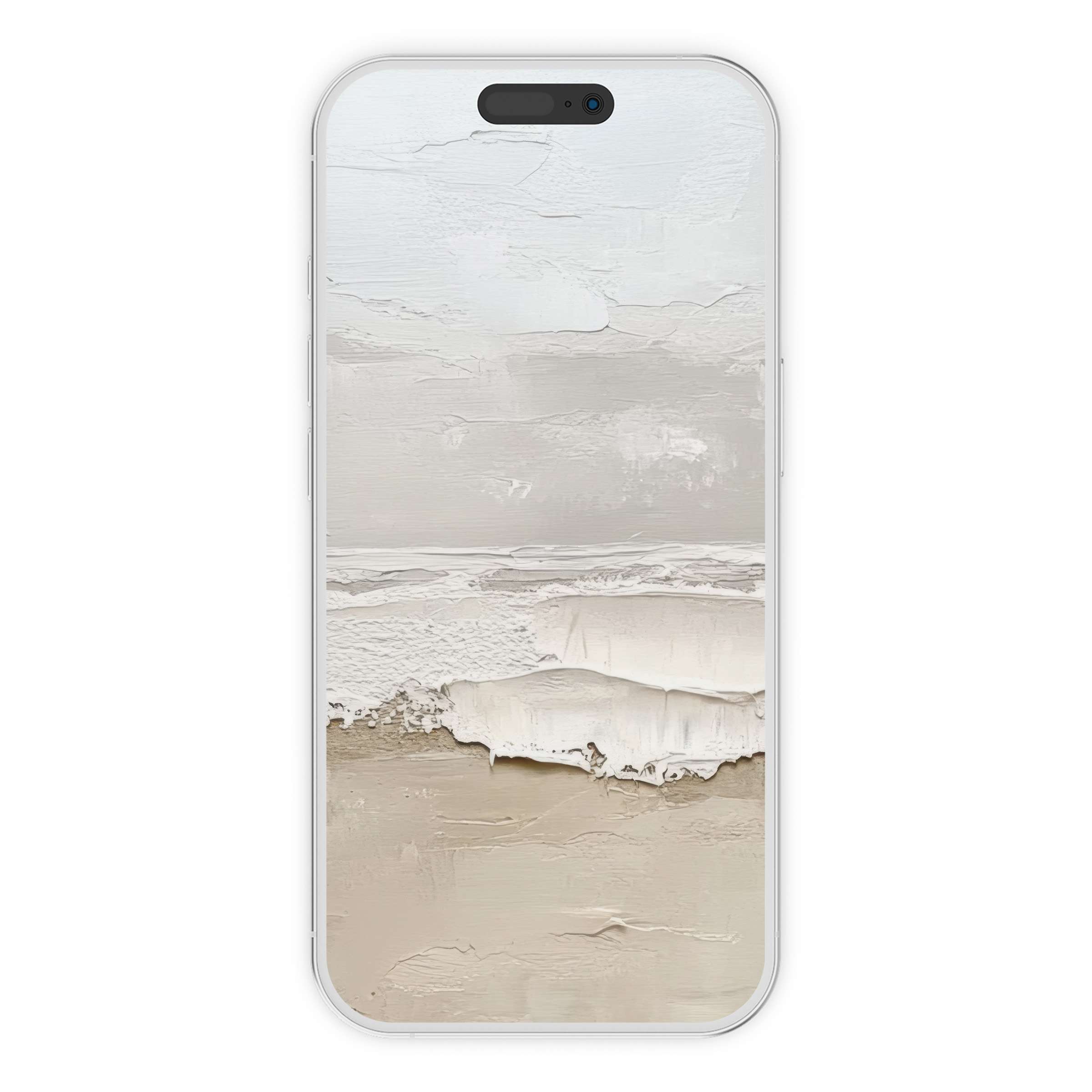 Elegant summer iPhone wallpaper with serene beige abstract textures for phone background digital download enhancing device aesthetics