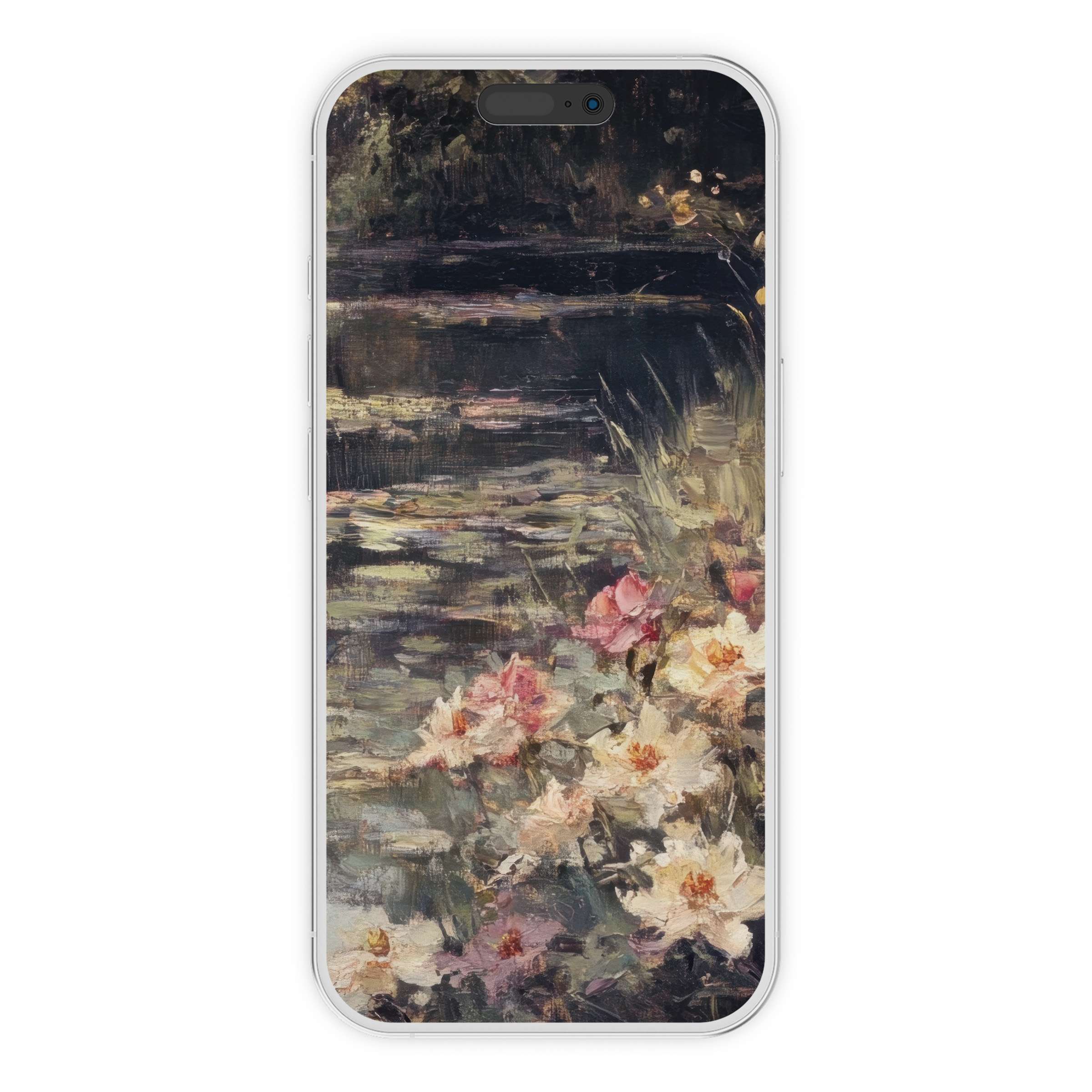 Elegant summer iPhone wallpaper digital download featuring serene floral art, perfect phone background for tranquil vibes and style