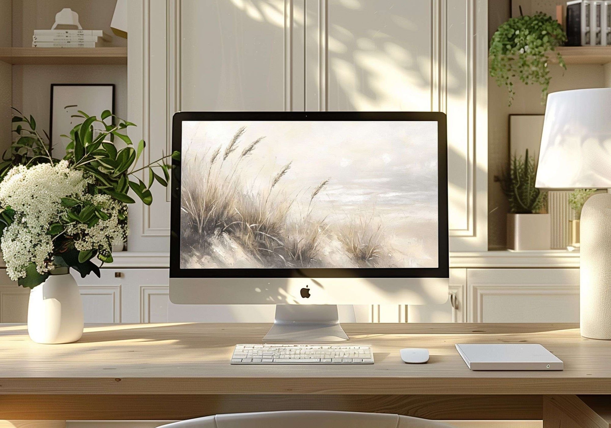 Summer Wallpaper on Mac Impressionist Beach Dunes Painting 