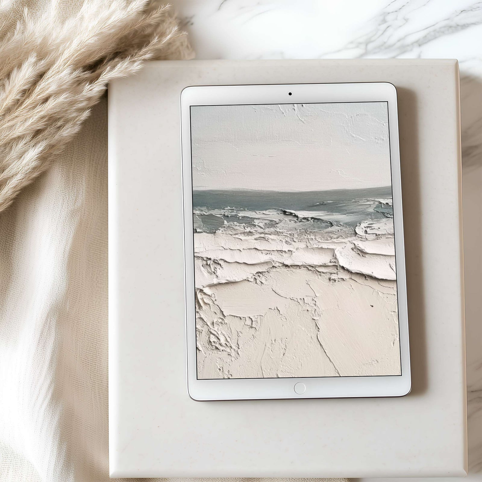 Summer iPad Wallpaper Impressionist Beach Minimalism Neutral Palette