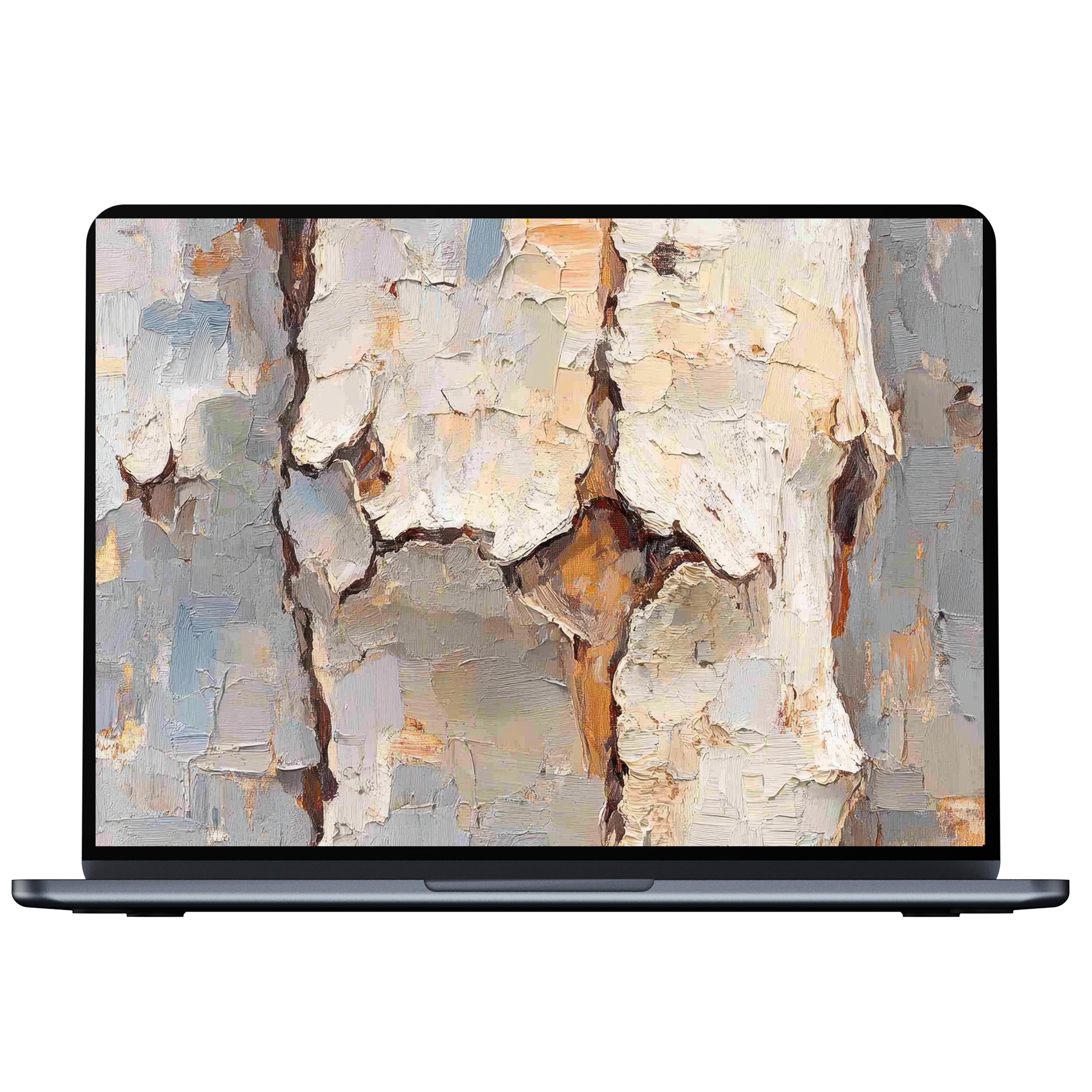Elegant tree desktop wallpaper for PC and laptop brings calming earthy textures with soothing hues, perfect for digital download
