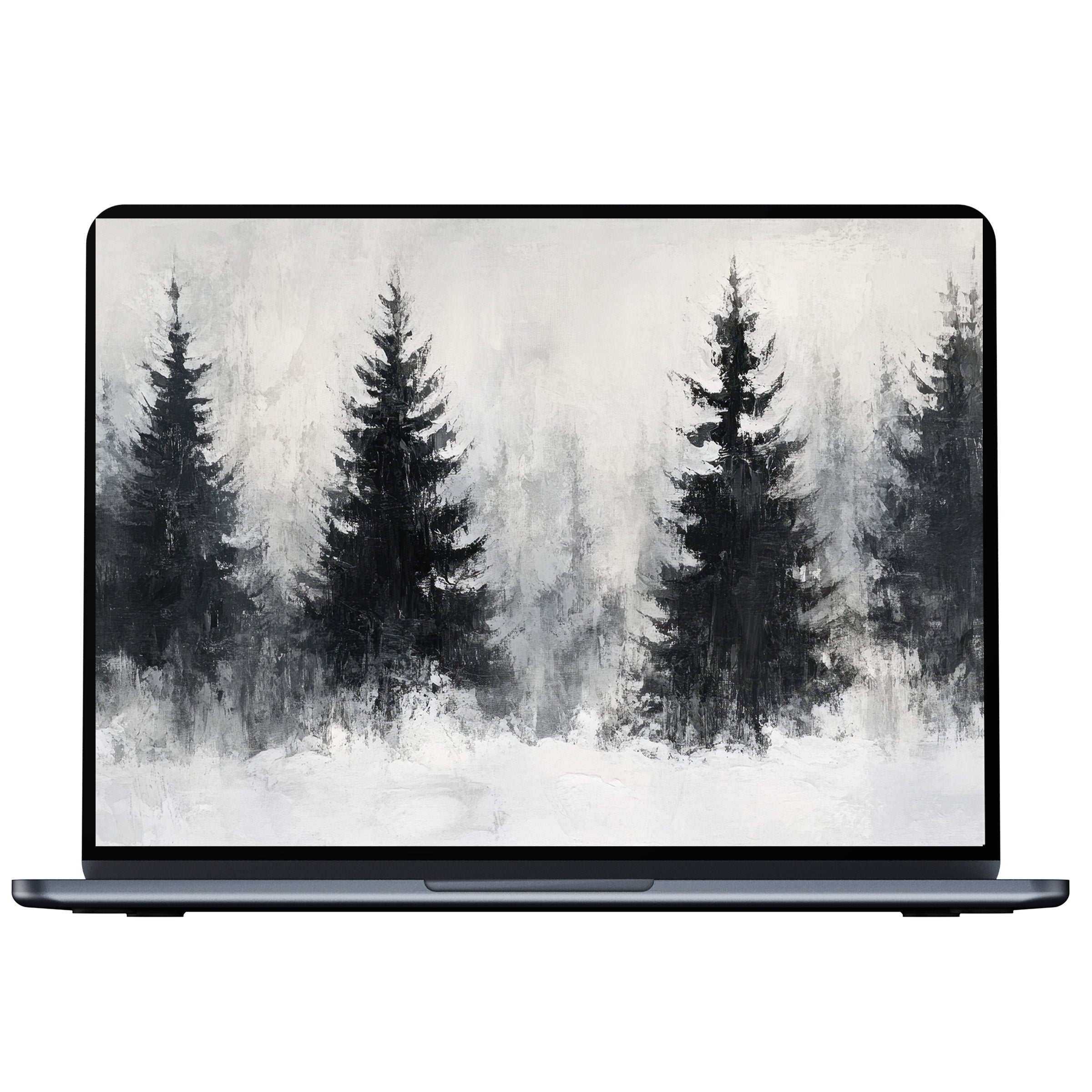 Elegant tree desktop wallpaper in grayscale for digital download evokes calm and inspiration; perfect for PC and laptop screens