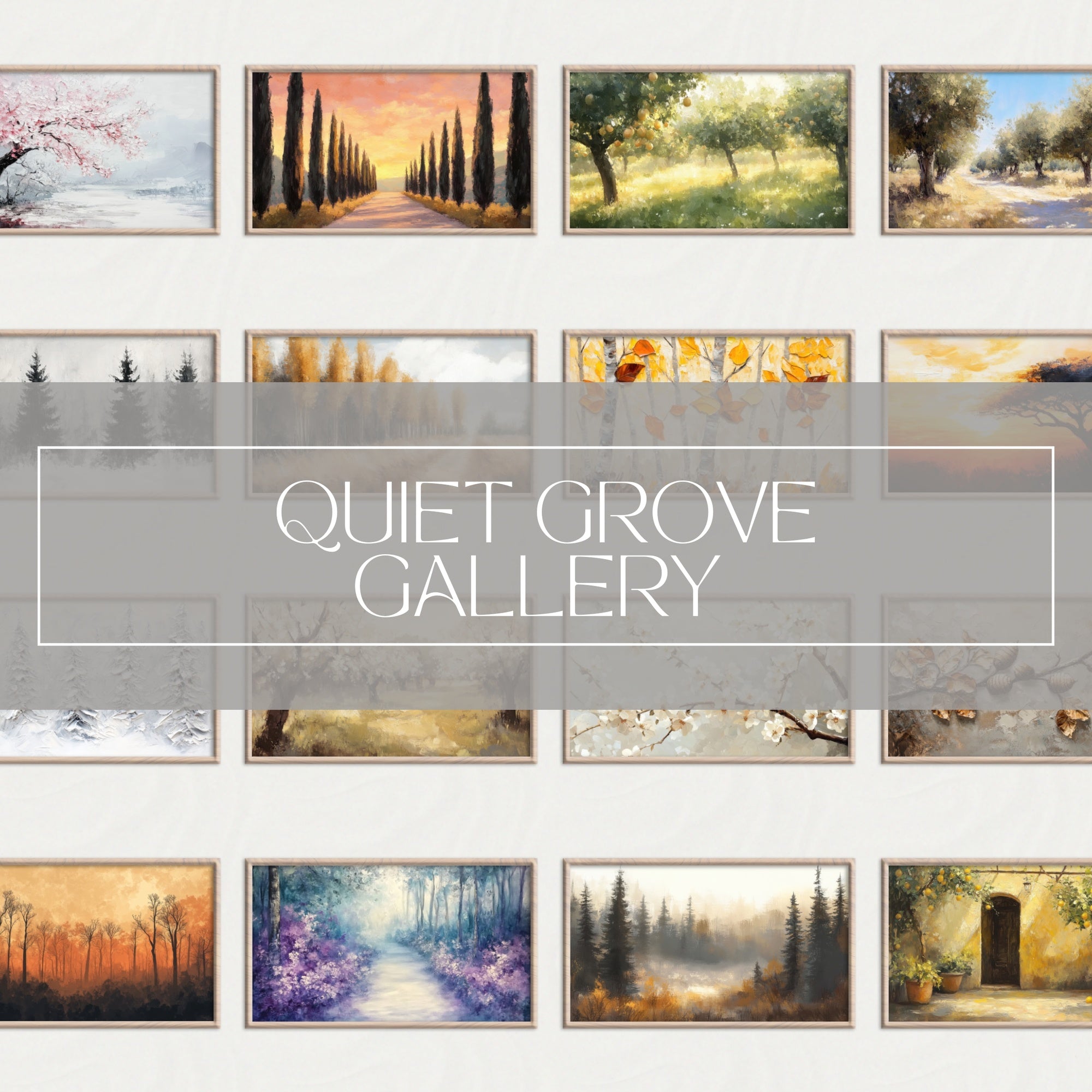 101 Trees Printable Wall Art Set - instant digital download, curated forest wall art by Gallery Flair