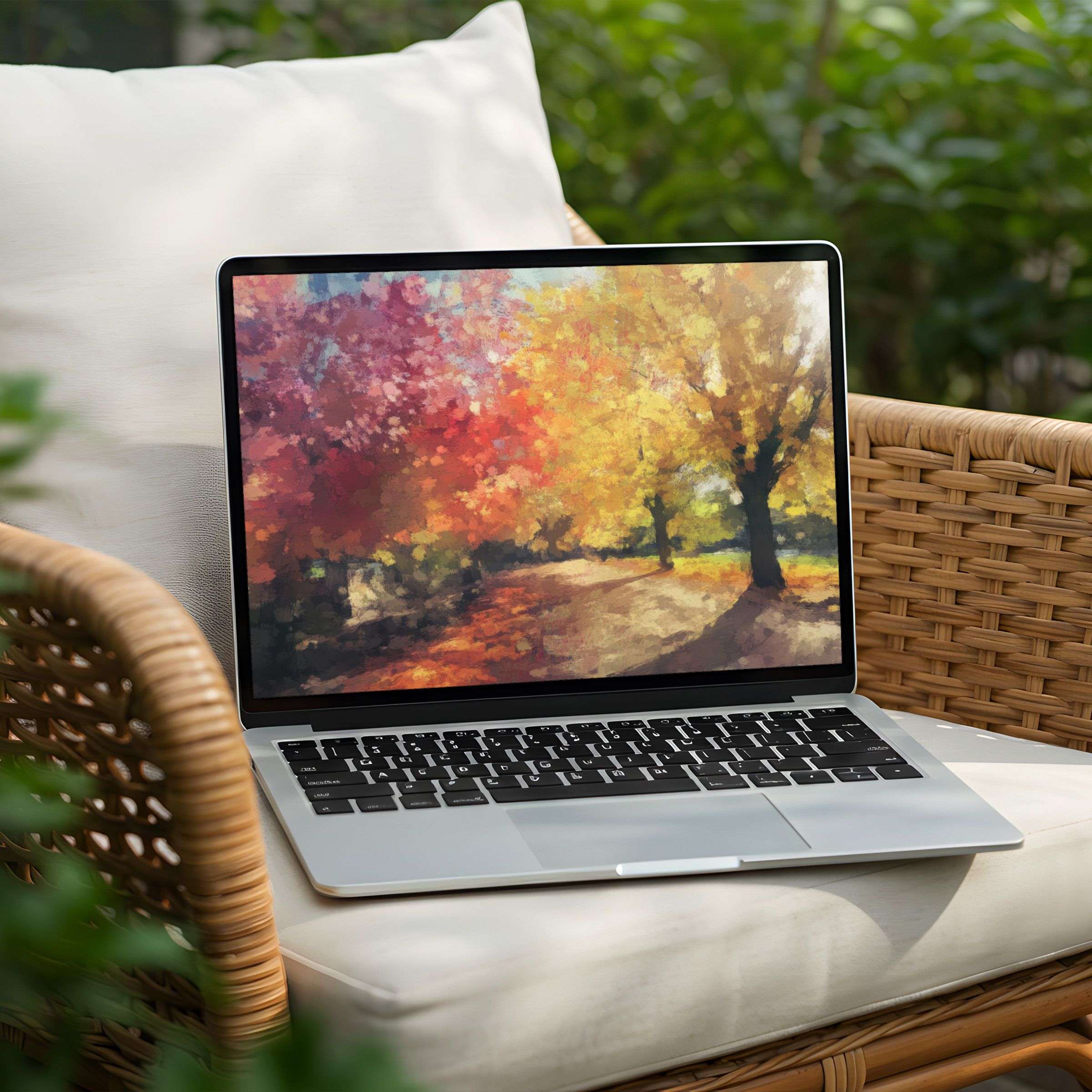 Vibrant autumn landscape desktop background for instant download, perfect for PC or Laptop users seeking calm and inspiration