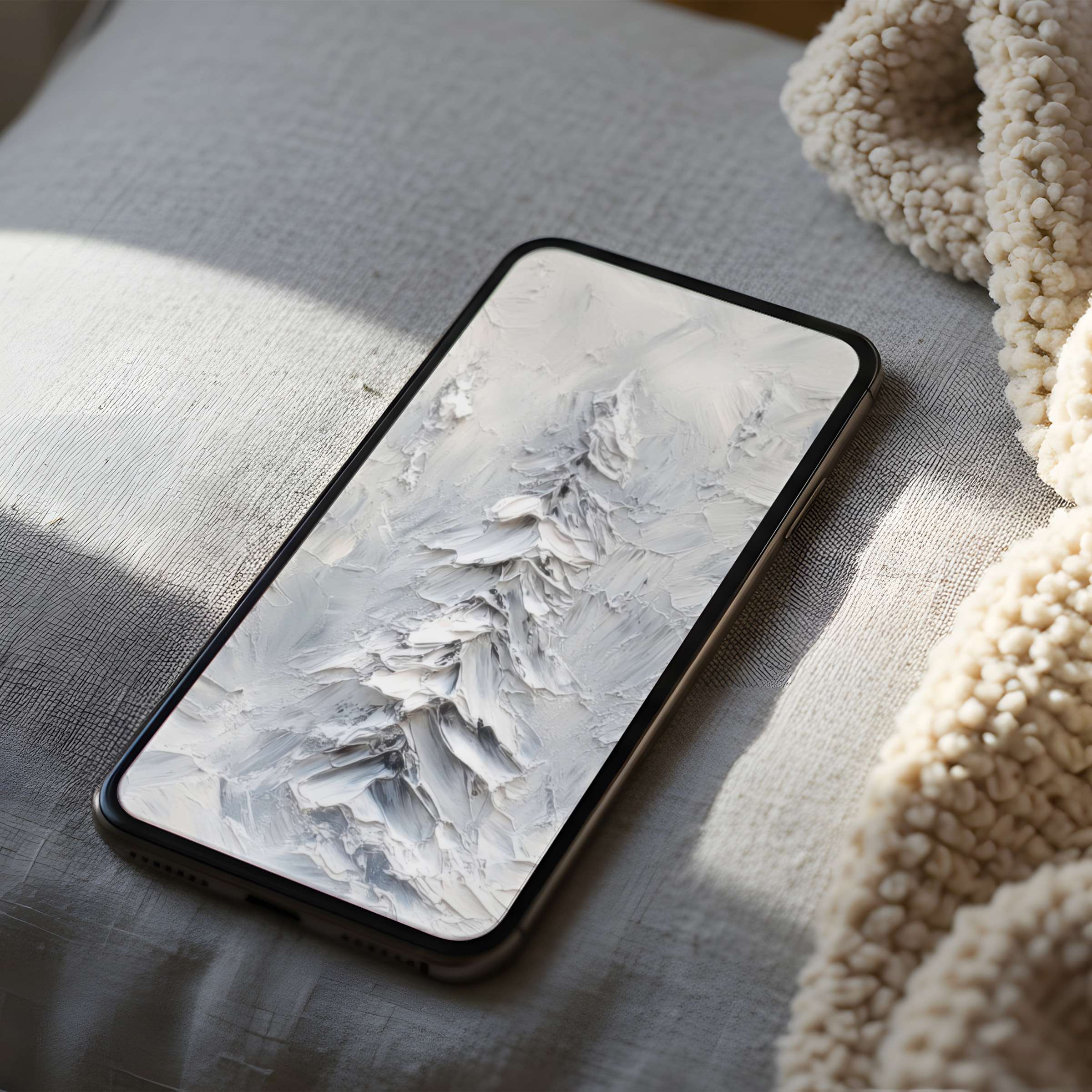 Elegant gray abstract phone wallpaper enhances your device with curated high-resolution art suitable for iPhone and Android users