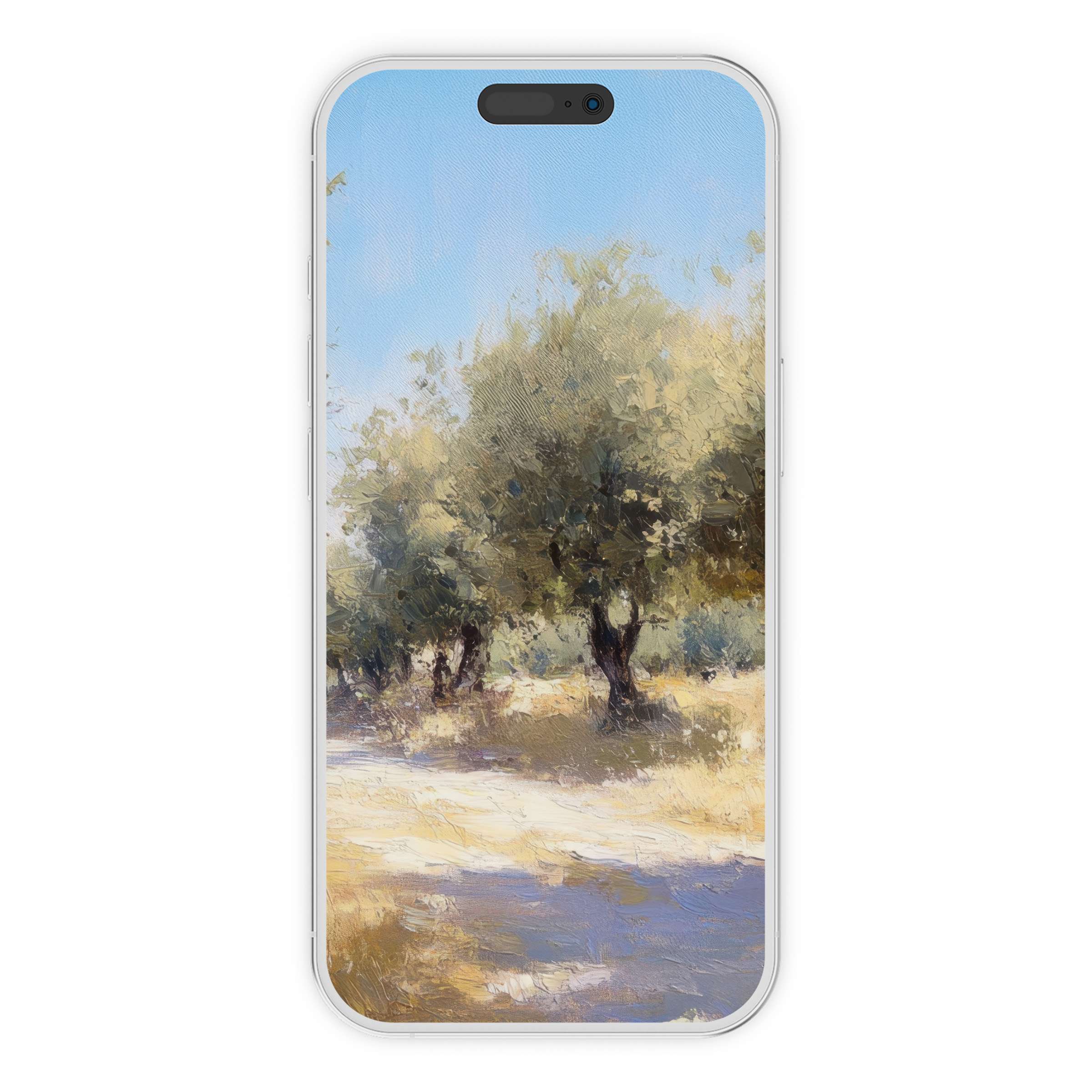 Inspire serenity with this digital download tree iPhone wallpaper featuring a textured artistic style, perfect for any phone background