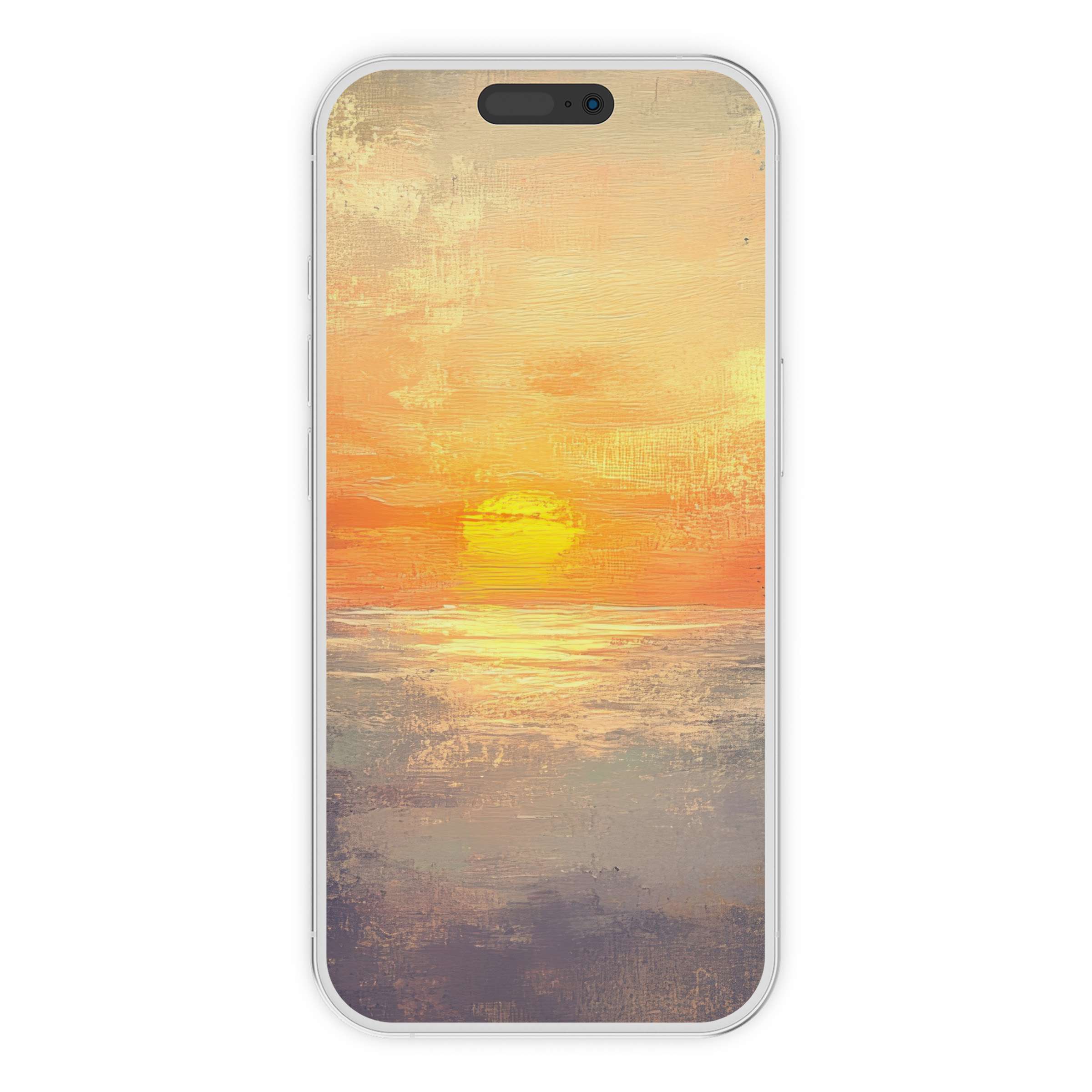 Sunset digital download captures the serene beauty of nature with vibrant hues, perfect tree iPhone wallpaper phone background