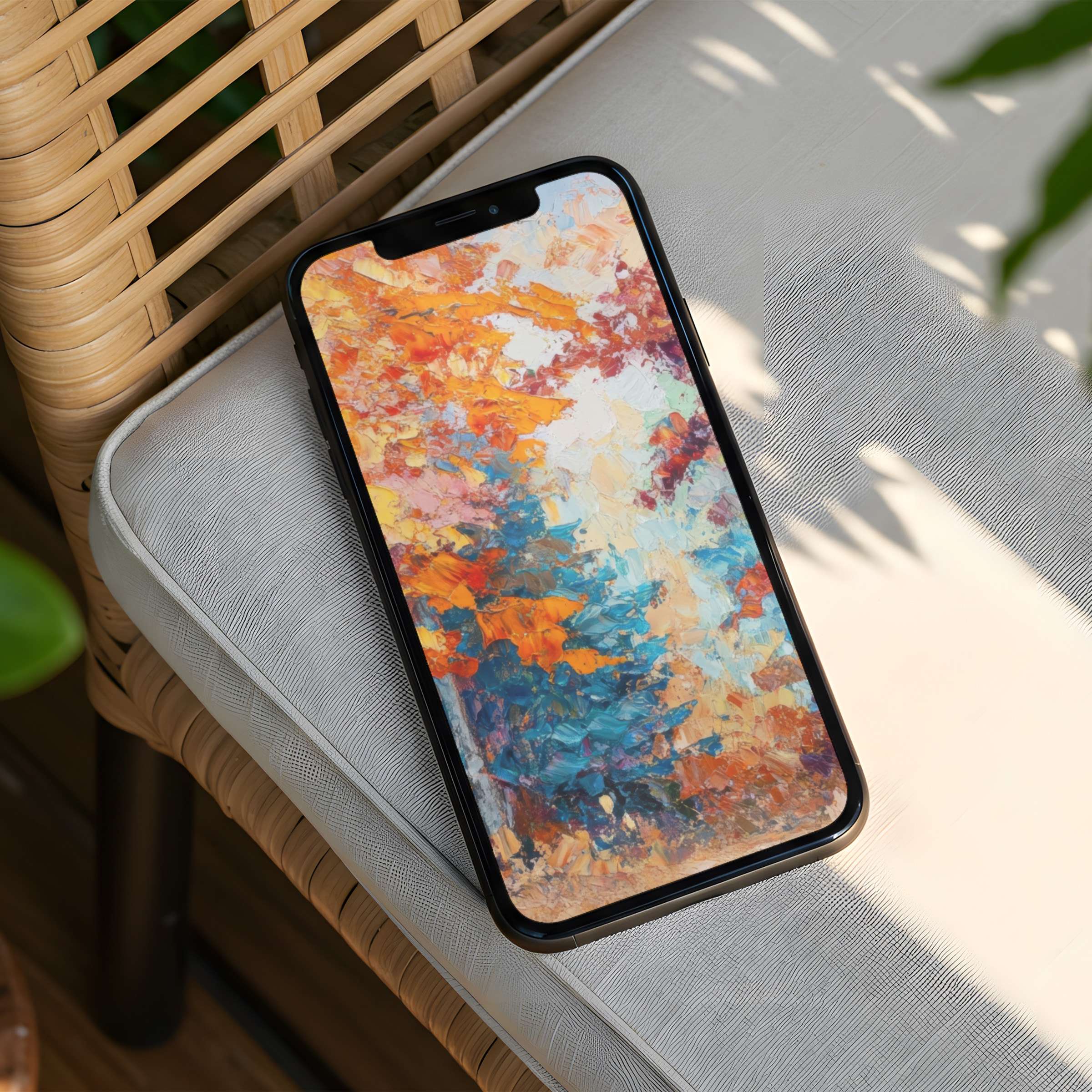 Vibrant abstract art iPhone background for instant download brings elegance and calm to your phone with seamless style and inspiration