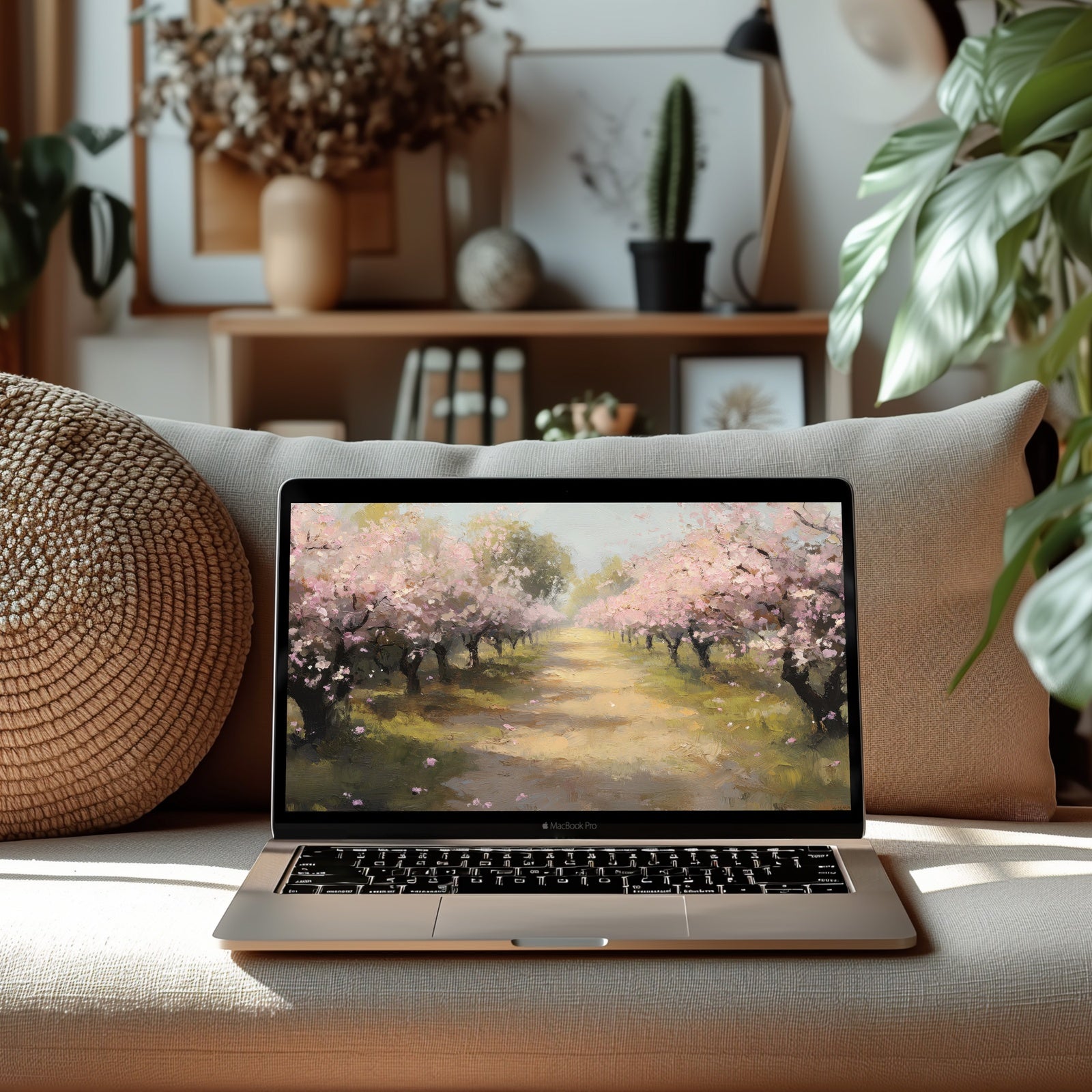 Trees Background for Mac in Modern Living Room