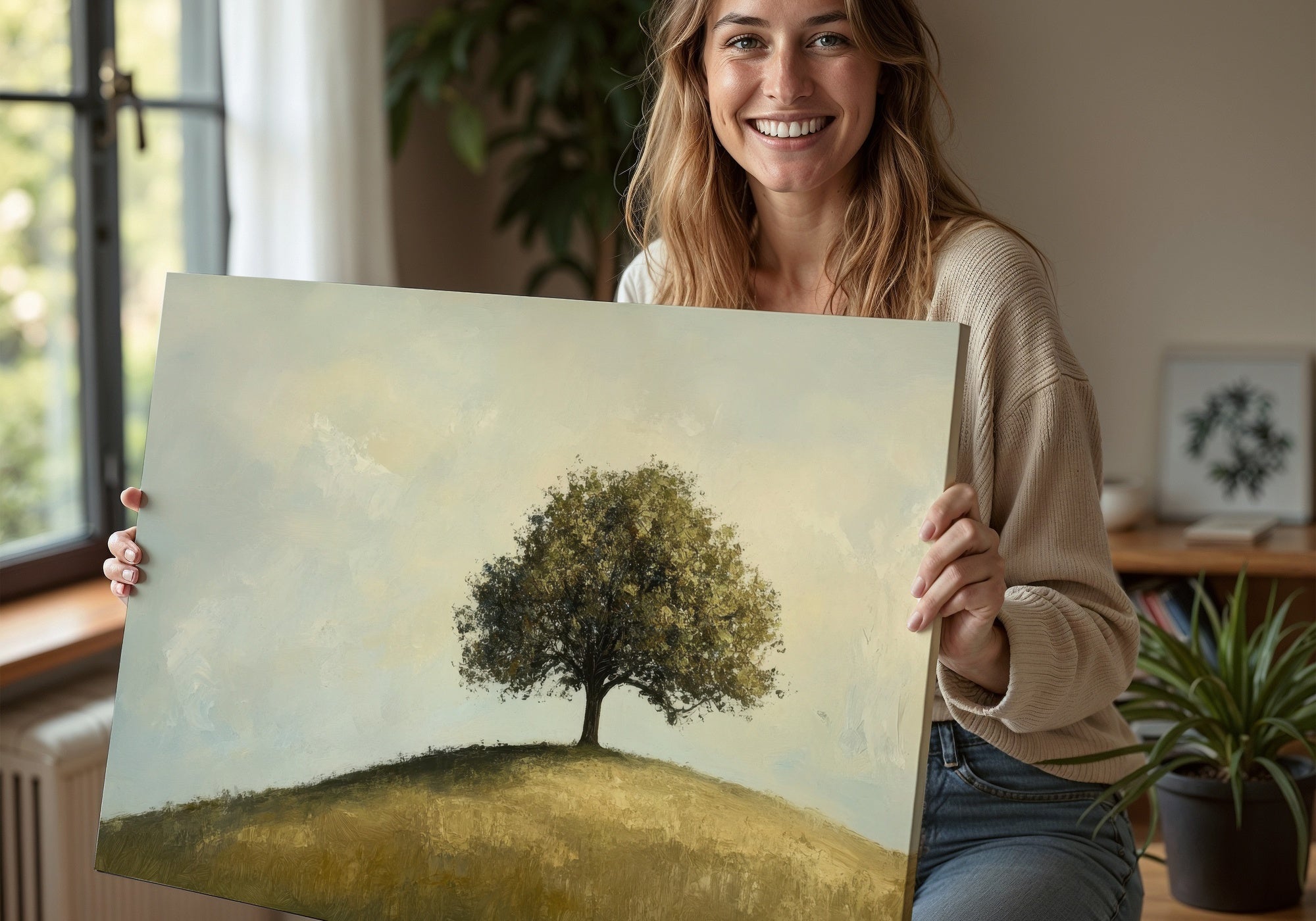 Woman with Tree Digital Art Print