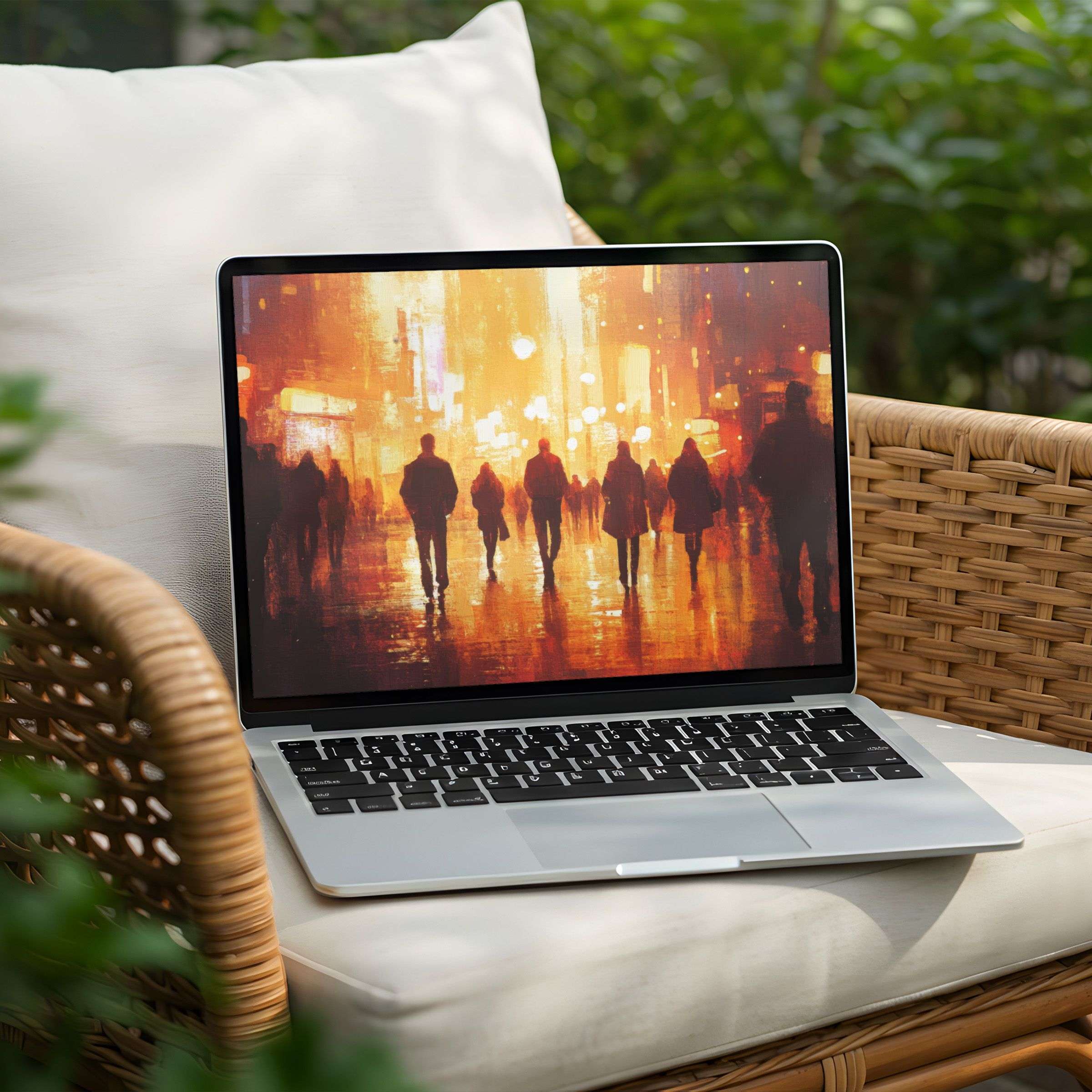 Vibrant cityscape desktop background for PC or Laptop instant download exudes elegance and mindfulness inspiring calm creativity