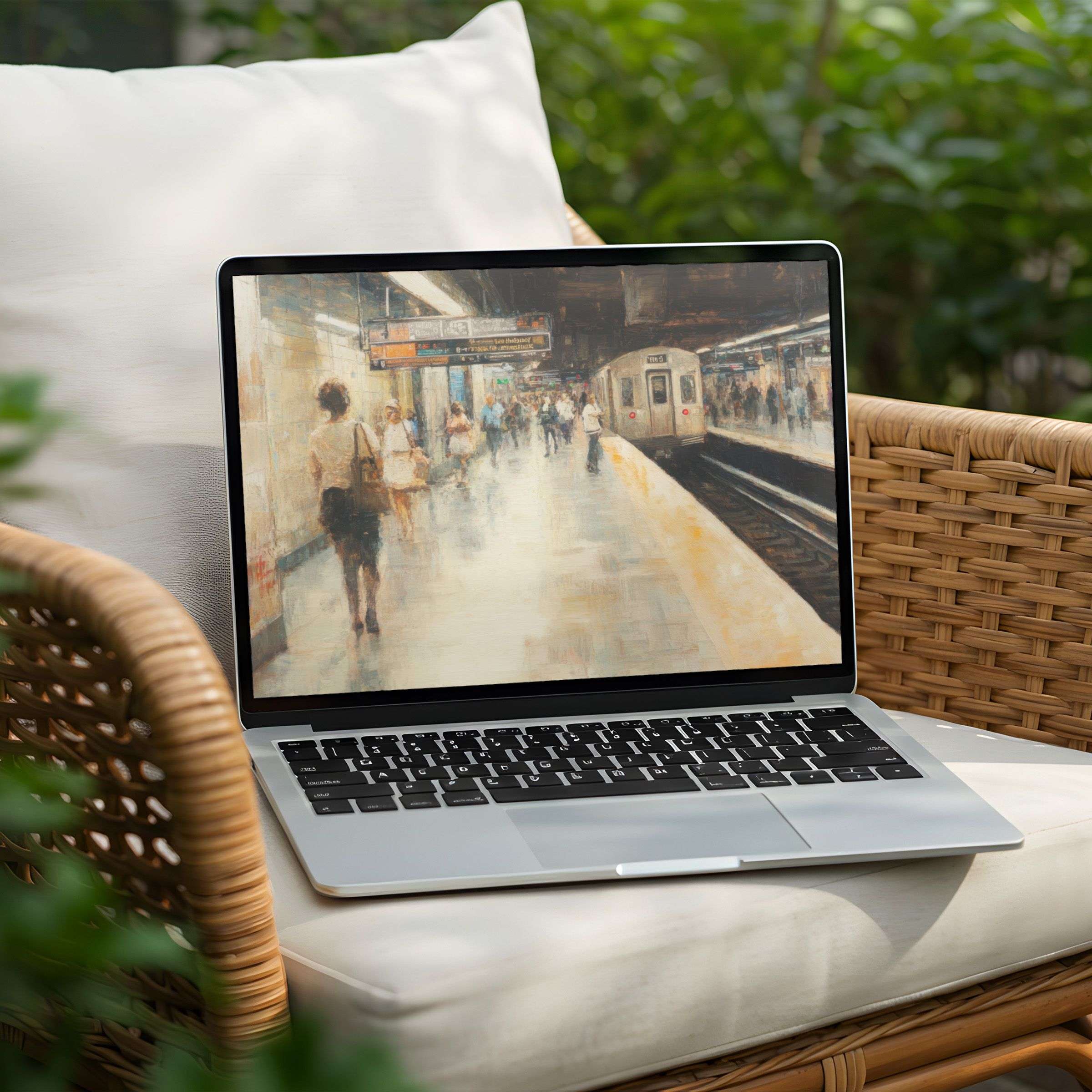 Elegant digital art for inspiring desktop background on PC or Laptop Instant download brings calm mindfulness to your space