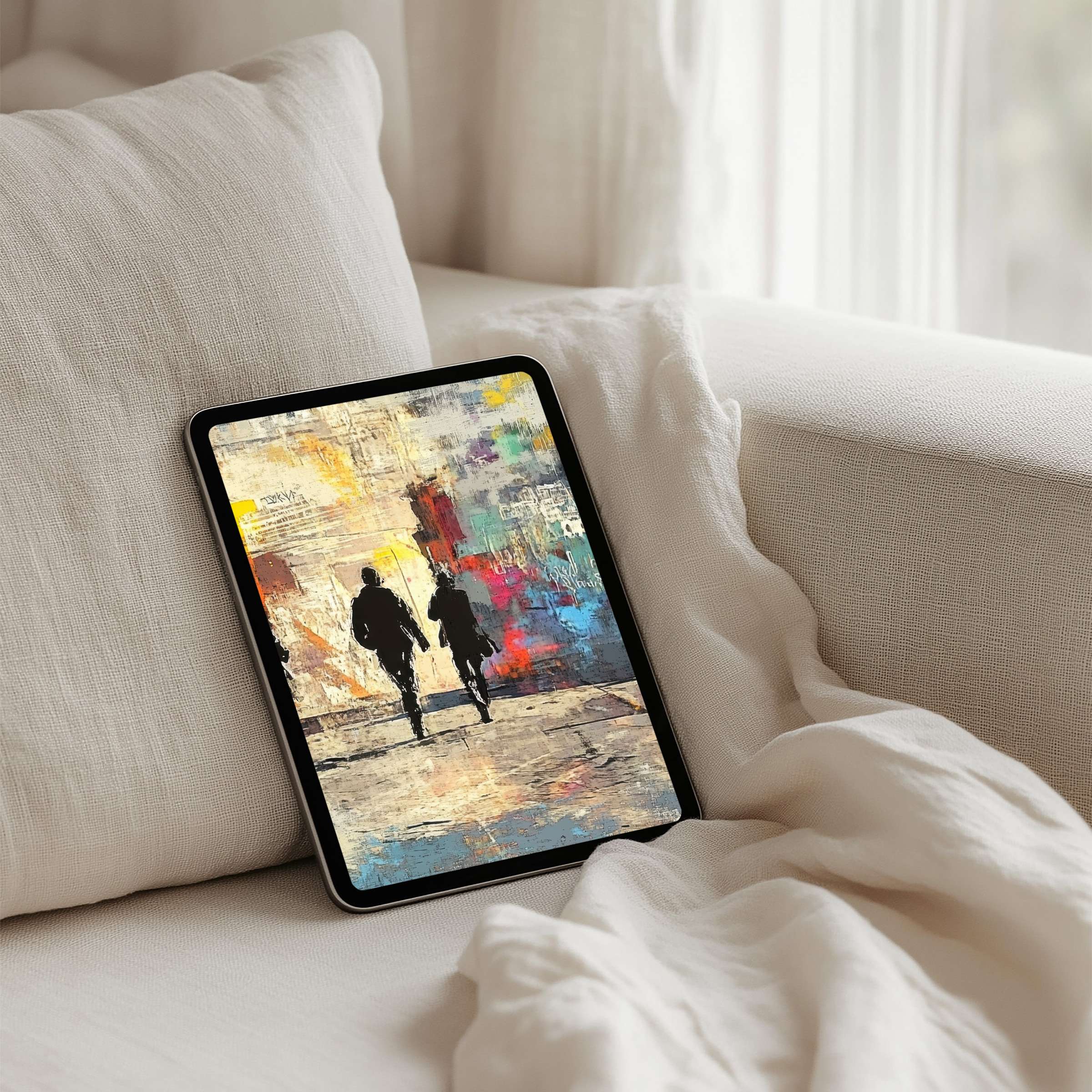 Warm abstract iPad background for instant download brings calm elegance to tablets inspiring mindfulness and interior harmony