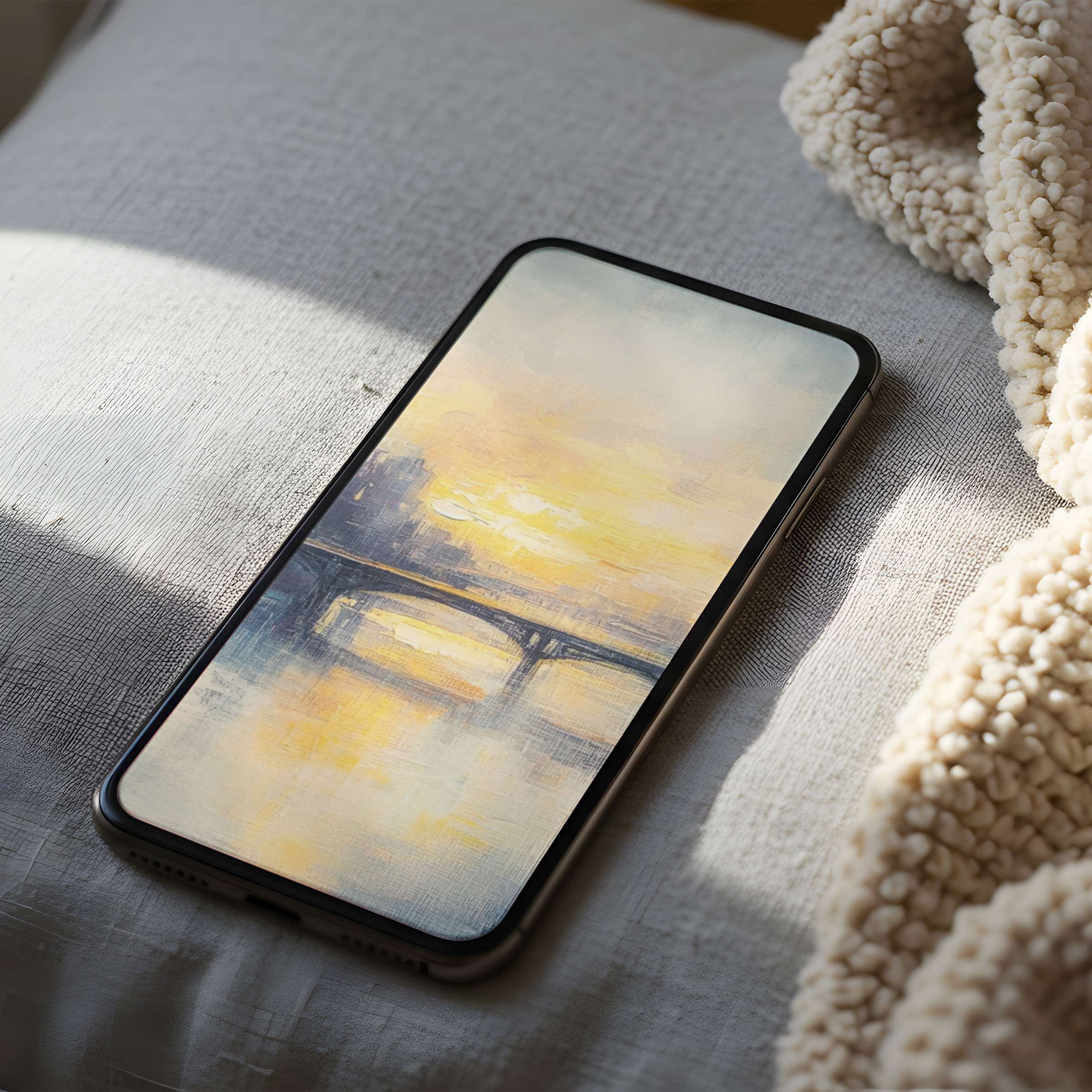 Elegant abstract phone wallpaper with soft pastel hues evokes tranquility, perfectly curated for iPhone in high resolution digital download