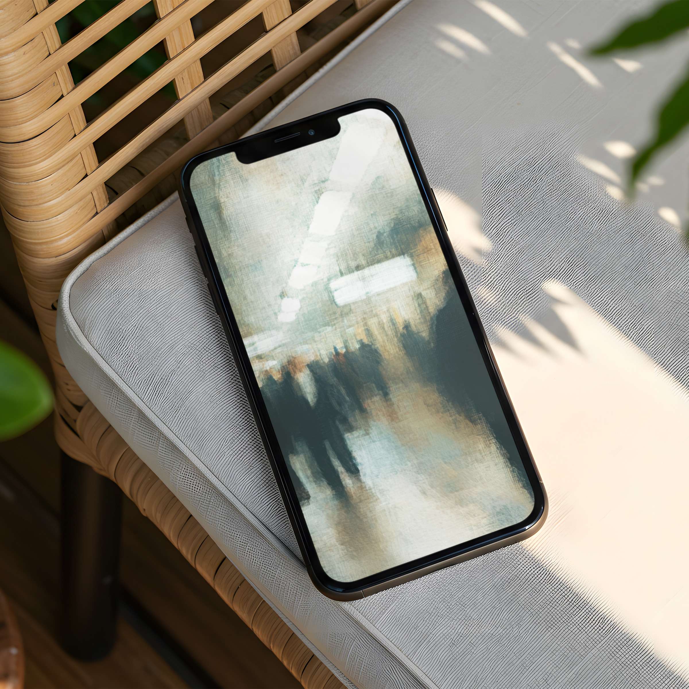 Elegant abstract iPhone background with soft textures evokes calm and inspiration instant download for phone aesthetics and mindfulness