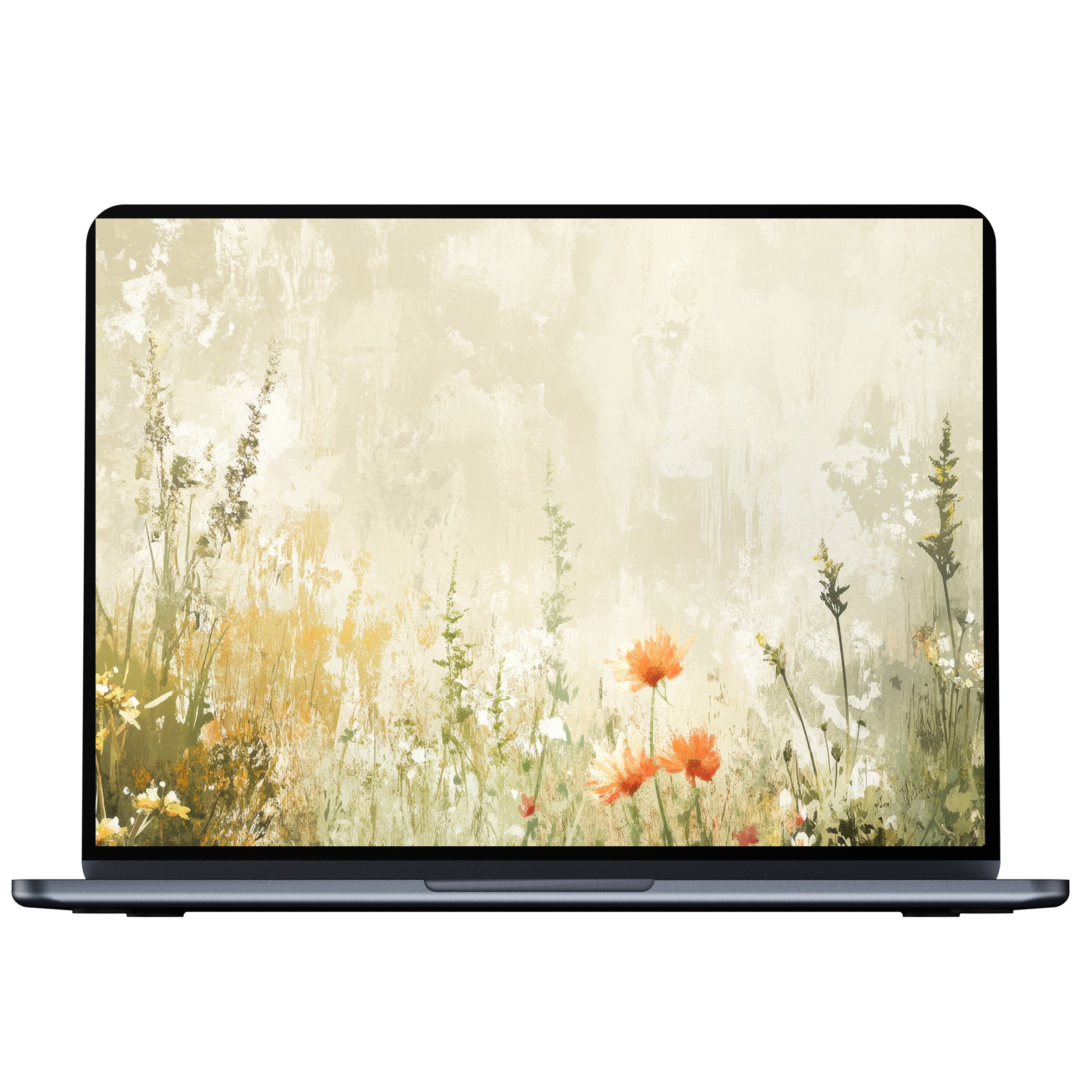 Vintage desktop wallpaper digital download featuring soft floral art in earth tones evokes calm and elegance for any PC or laptop