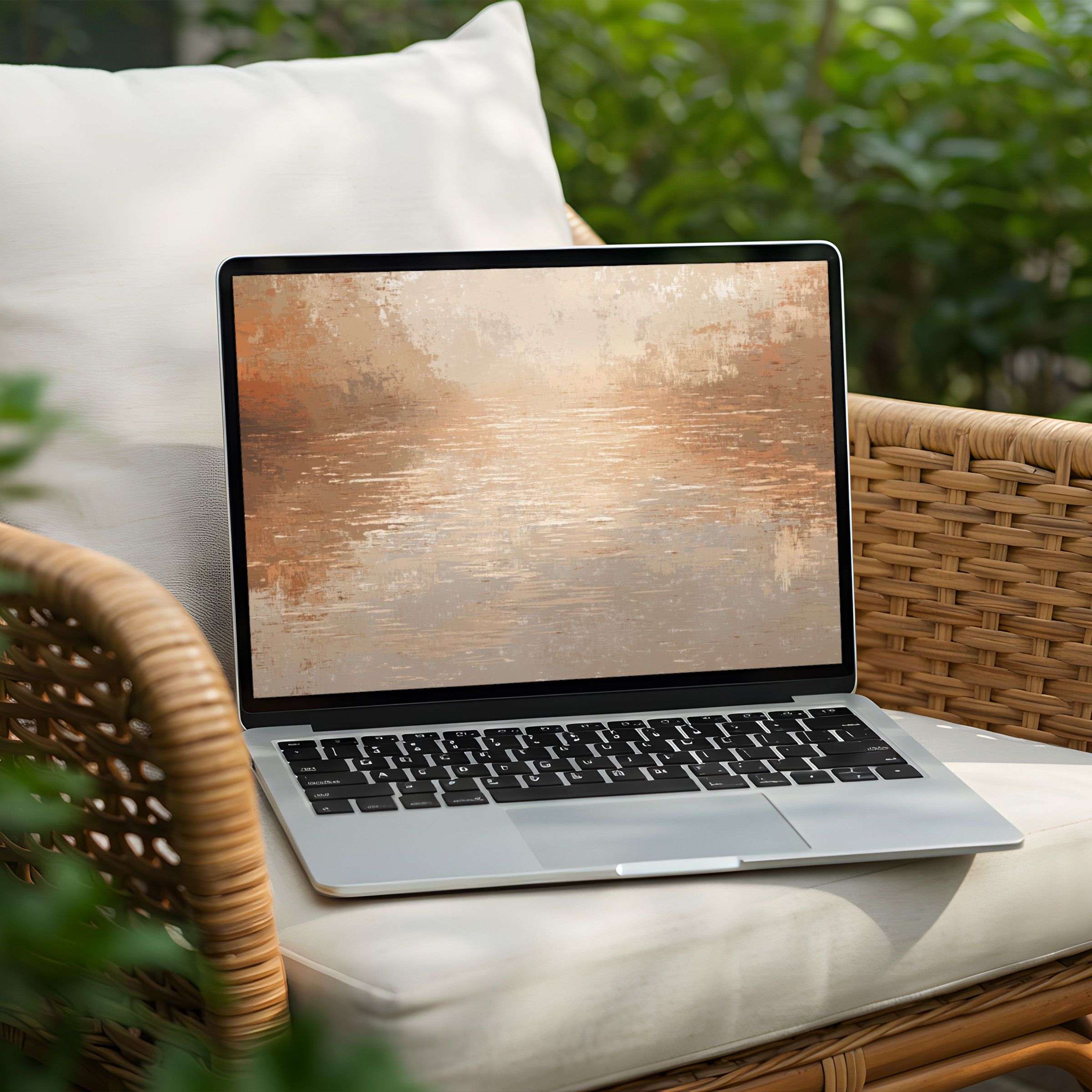 Warm, abstract art desktop background for instant download, enhancing PC or laptop with elegance and tranquil mindfulness