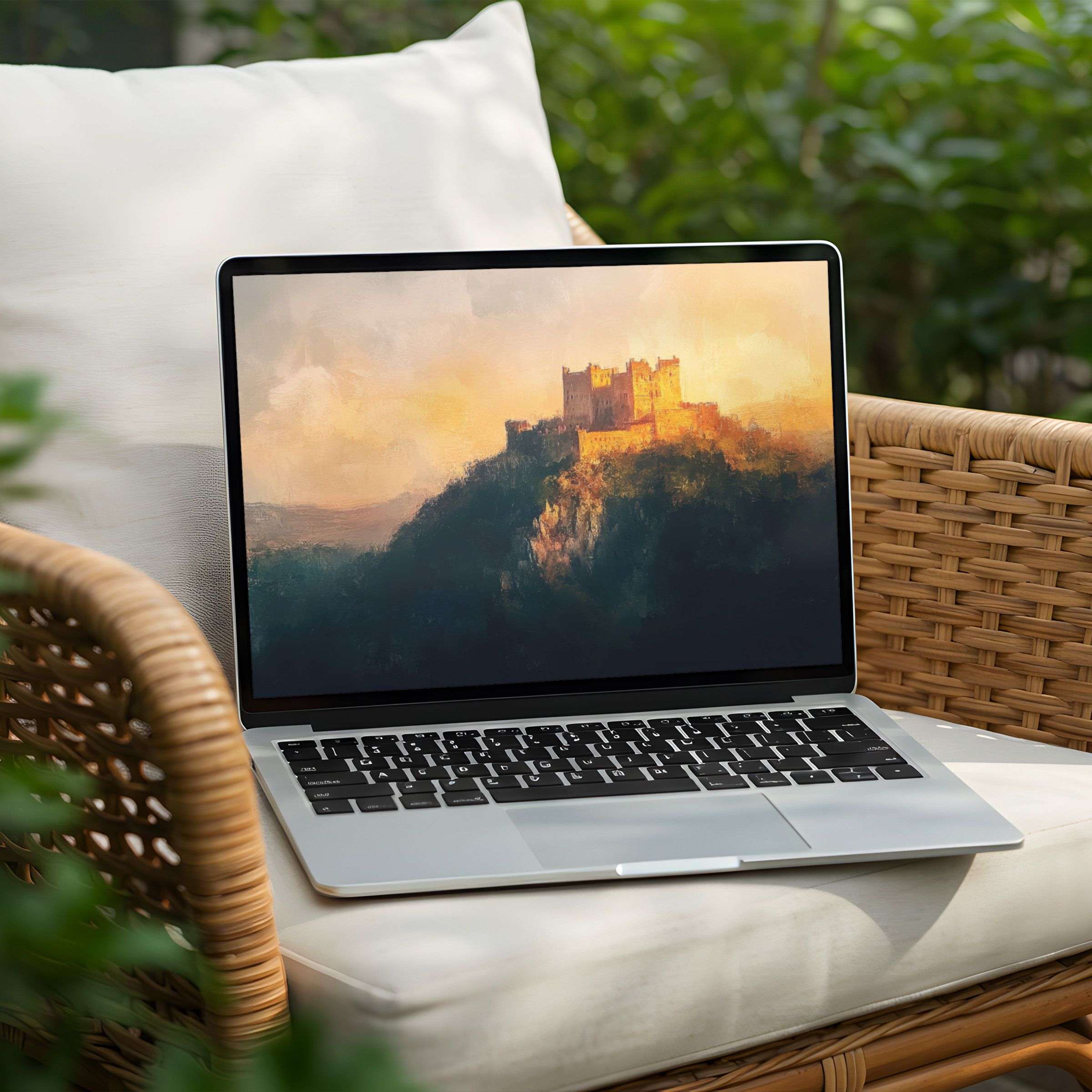 Inspire calm and elegance with this digital art desktop background, perfect for PC or Laptop, an instant download treasure