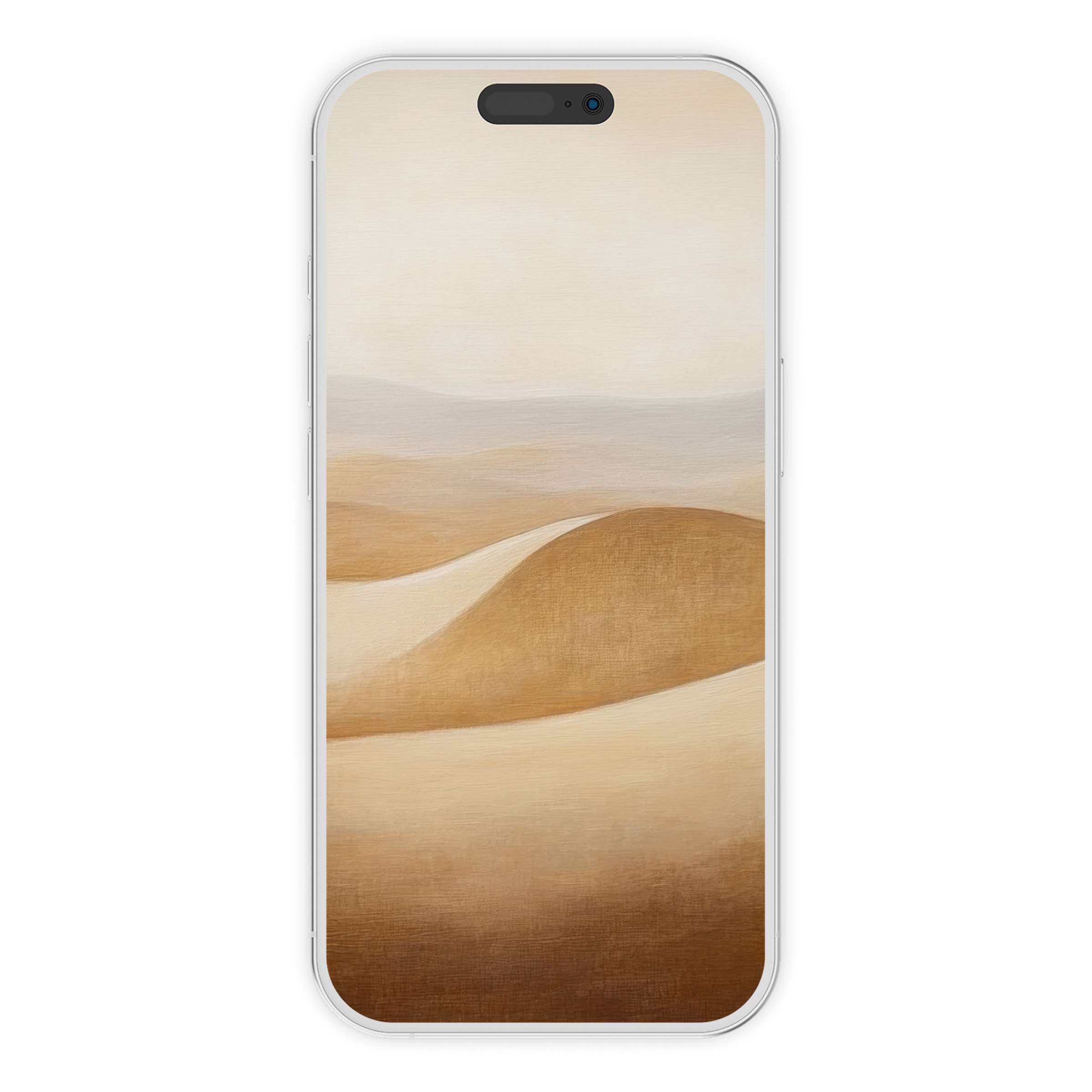 Elegant vintage iPhone wallpaper with serene desert hues captures calm; ideal digital download for phone background aesthetics