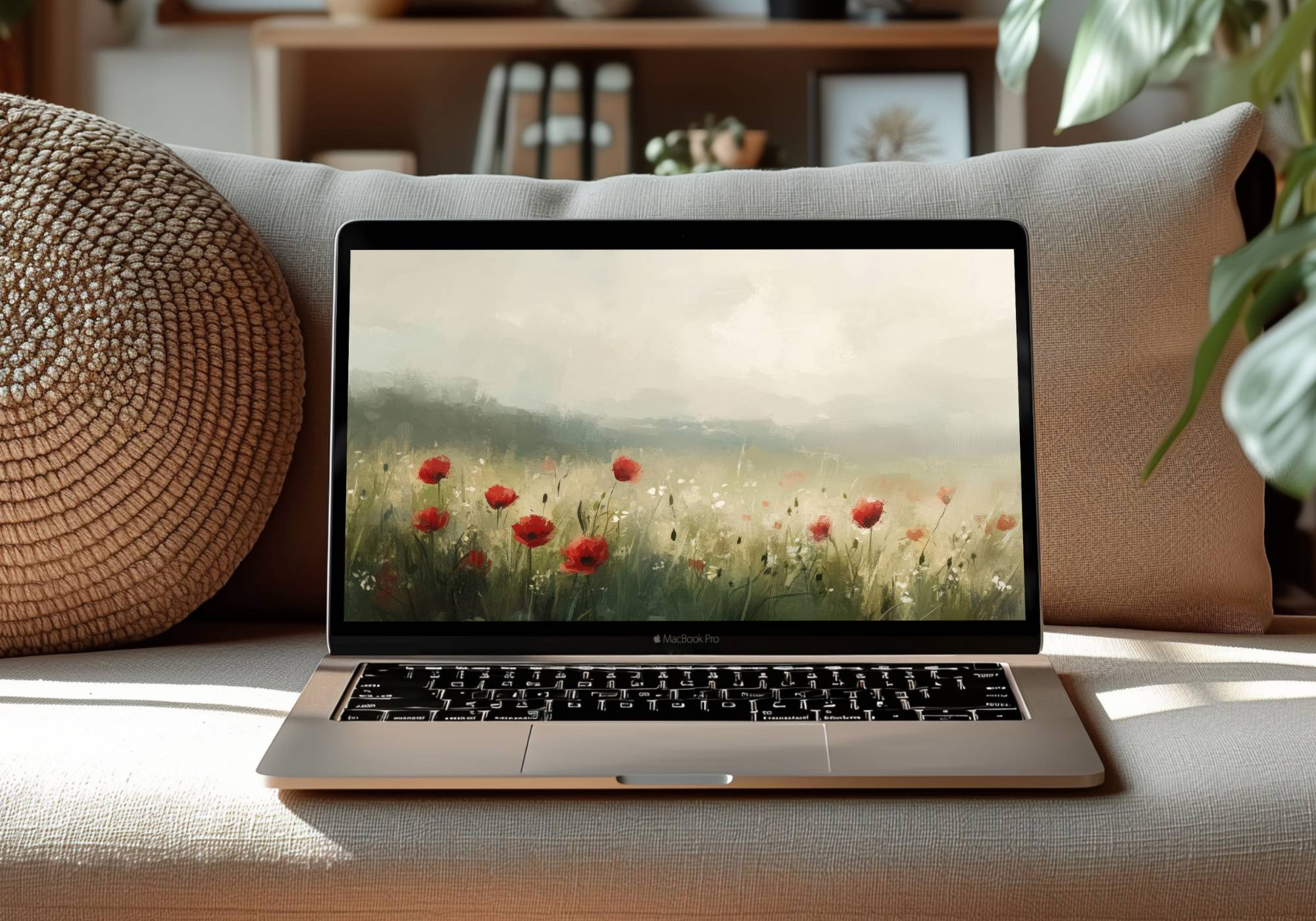 Floral Wallpaper for Mac in Livingroom