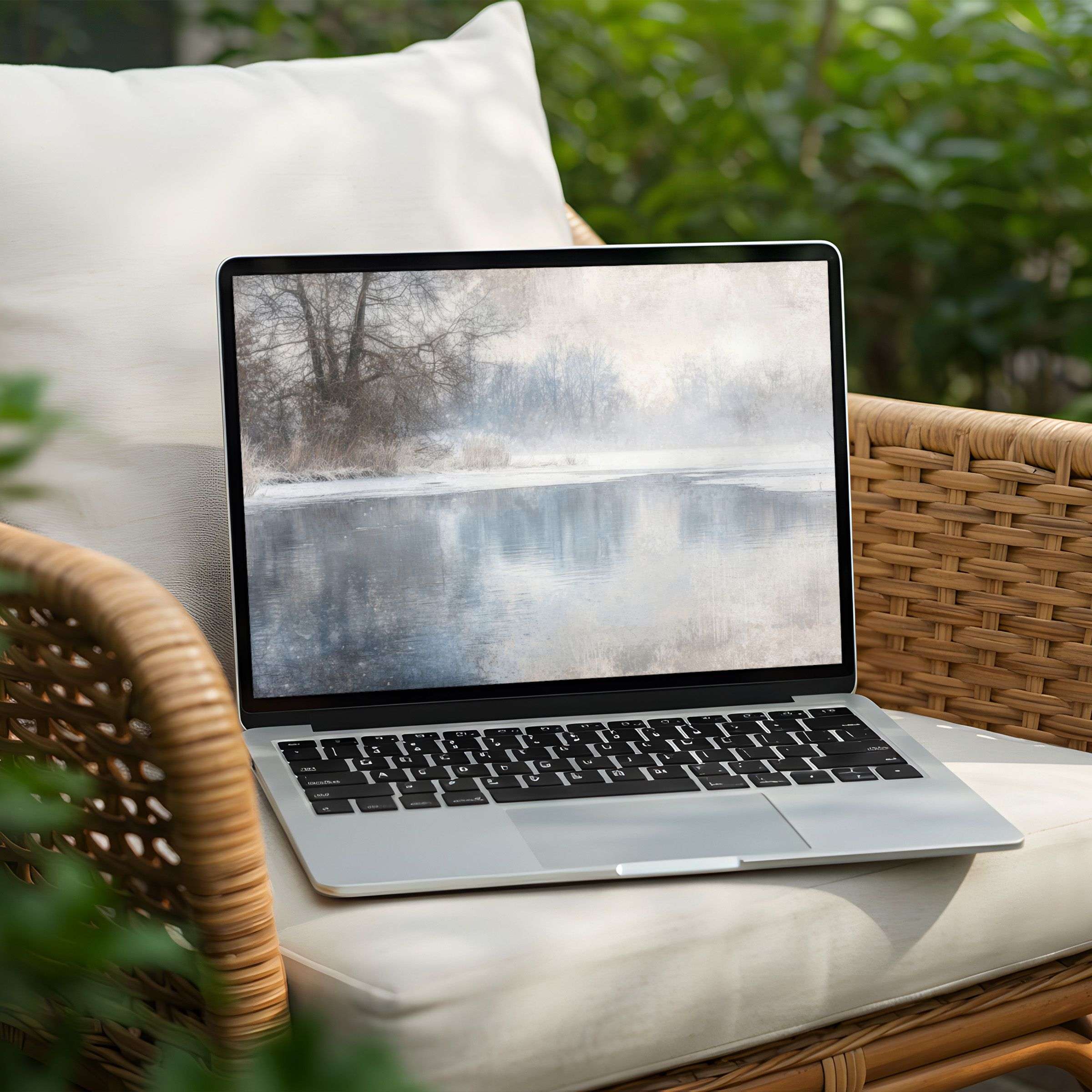 Elegant desktop background art for your PC or laptop instant download for a serene touch of nature and mindfulness