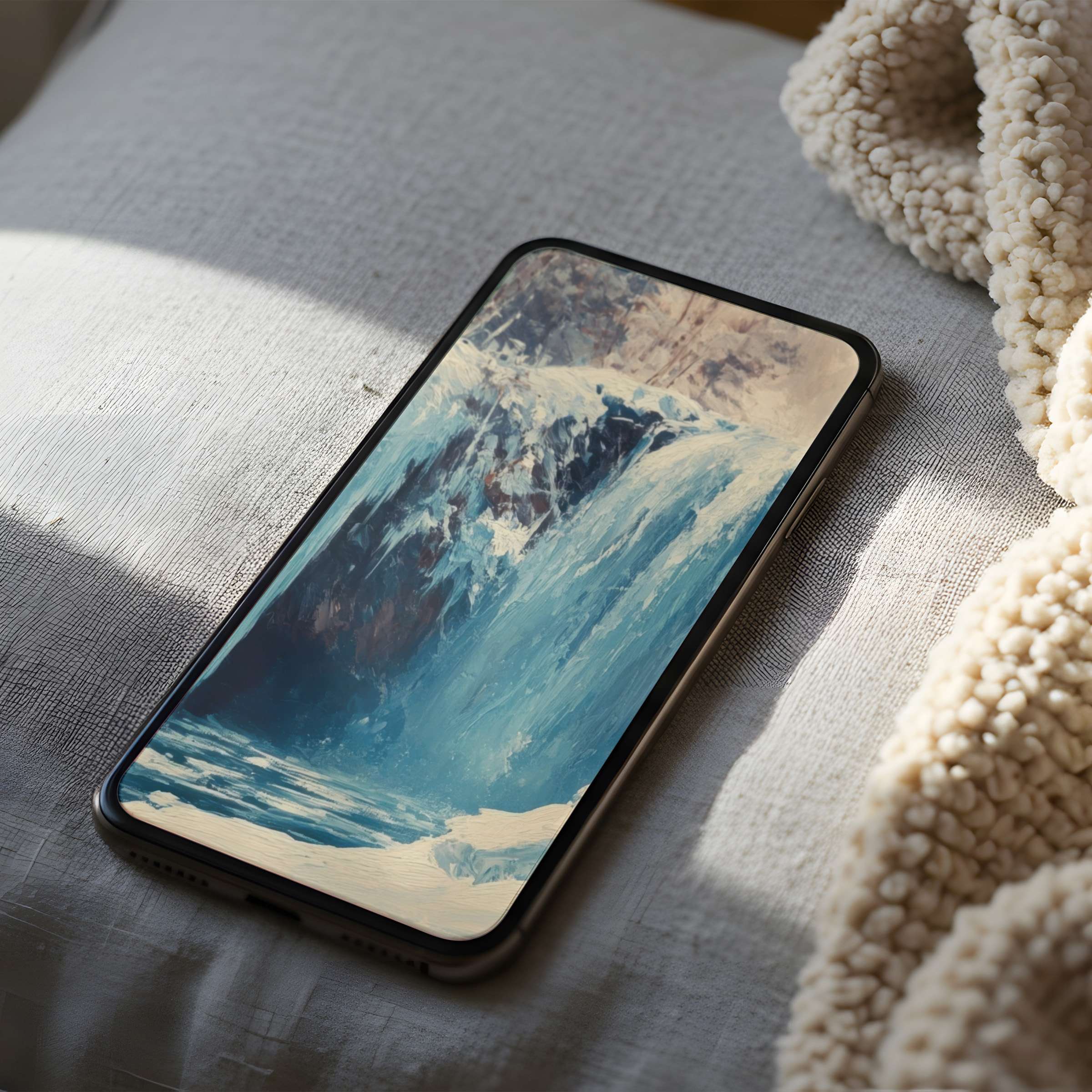 Luxuriate in tranquility with this curated waterfall phone wallpaper in high resolution, perfect for iPhone and Android digital download