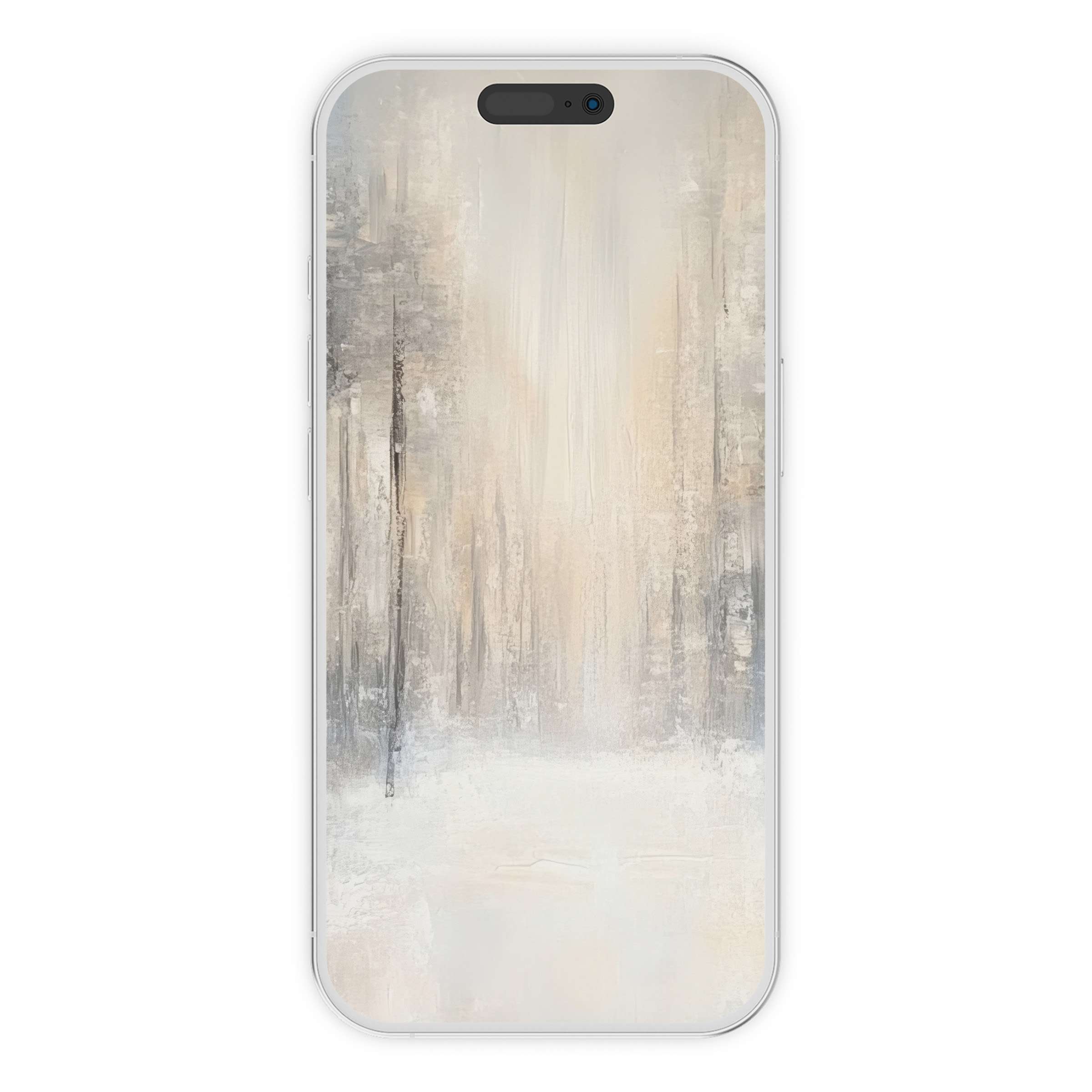 Elegant winter iPhone wallpaper digital download with soft earthy textures for a calming phone background suitable for all devices