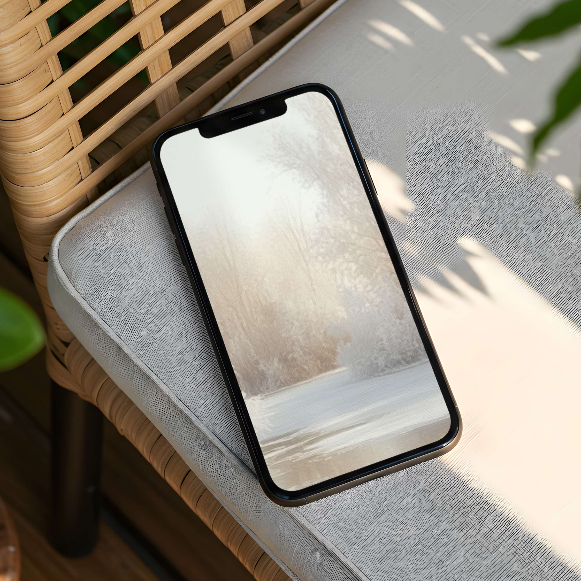 Elegant iPhone background featuring serene pastel hues and nature-inspired textures offering calm and inspiration via instant download for your phone