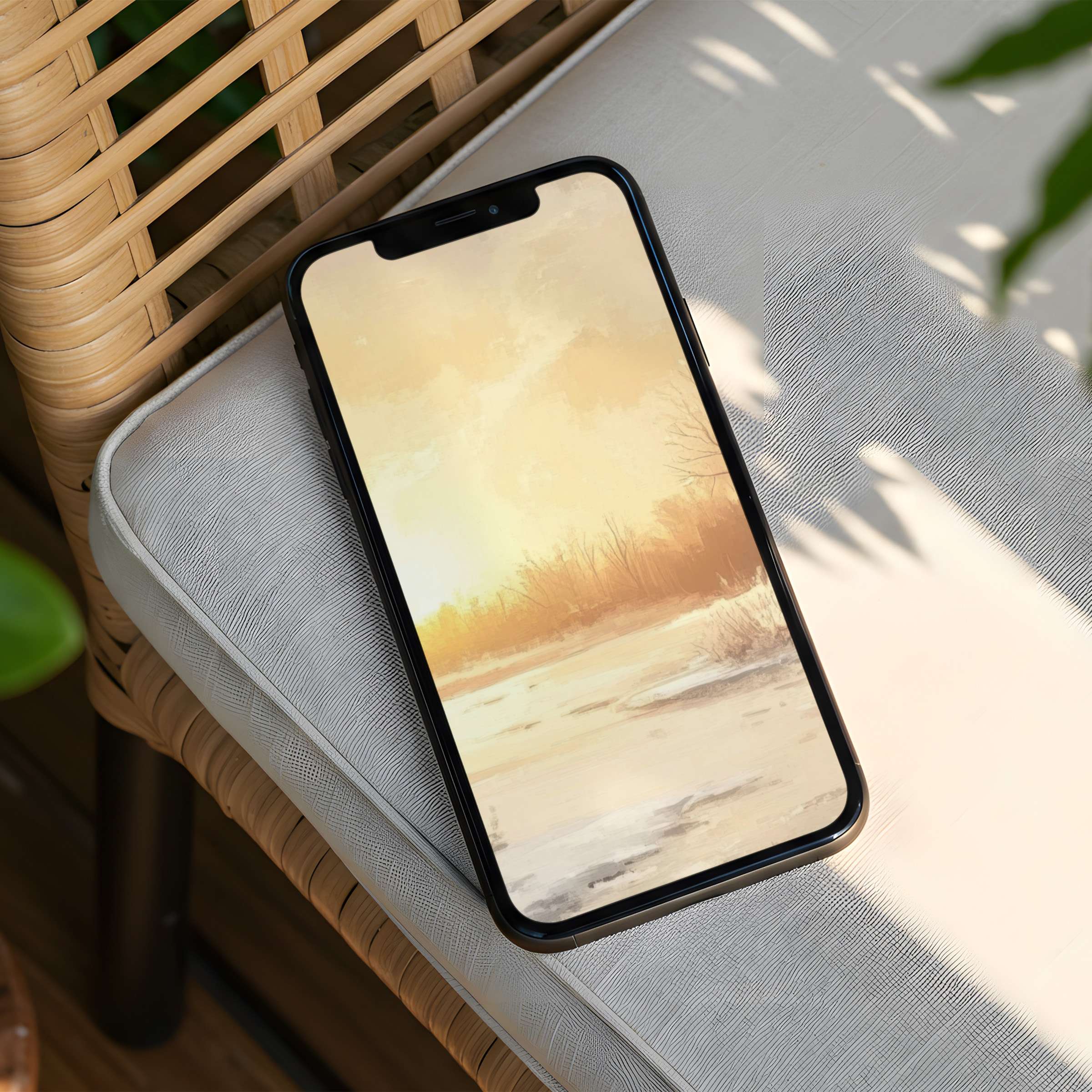 Sunlit landscape iPhone background for instant download evokes calm and inspiration fits any phone with serene elegance