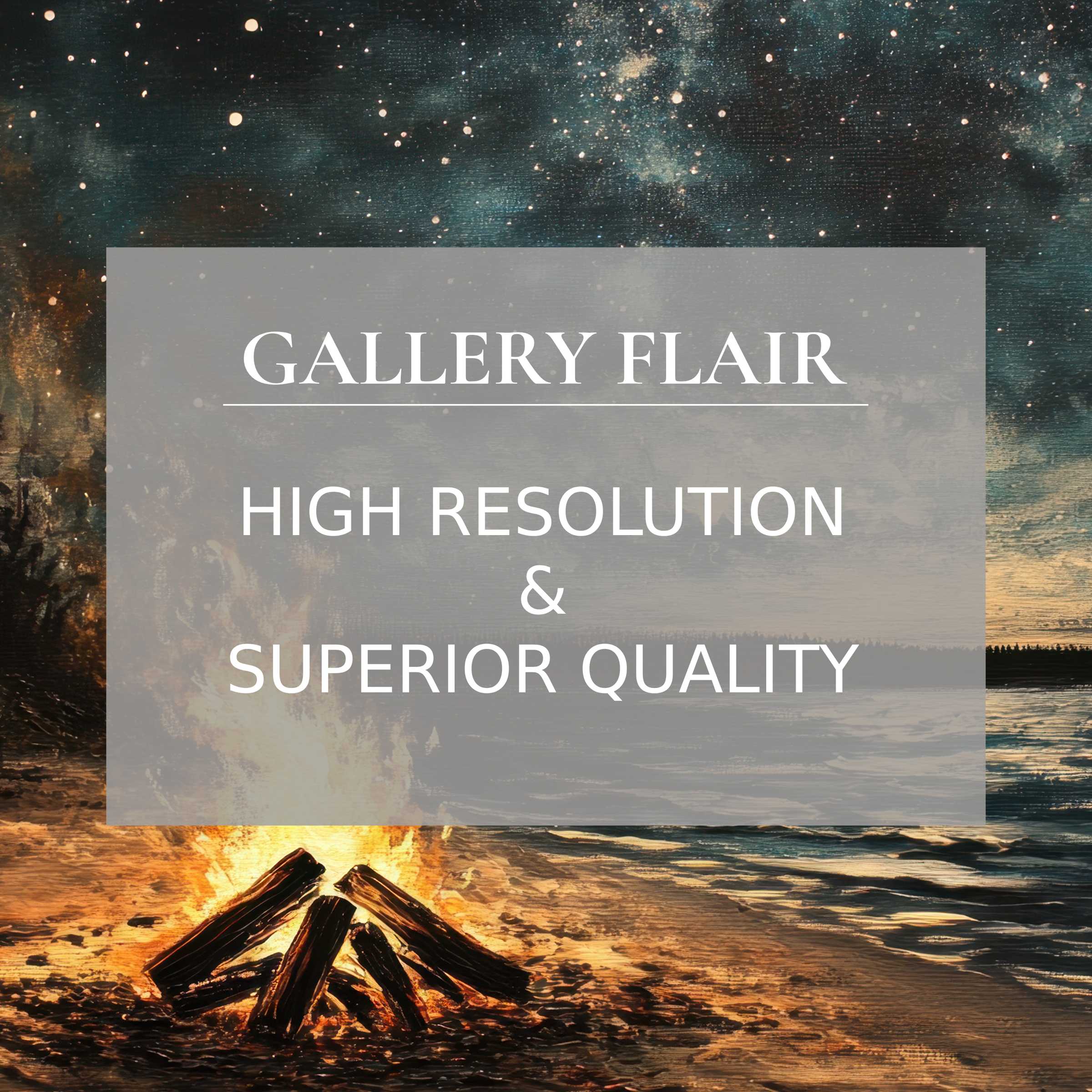 Warm and inspiring wallpaper for Mac and PC featuring a serene starry night scene with a campfire, perfect for any home office setup, available as an easy digital download