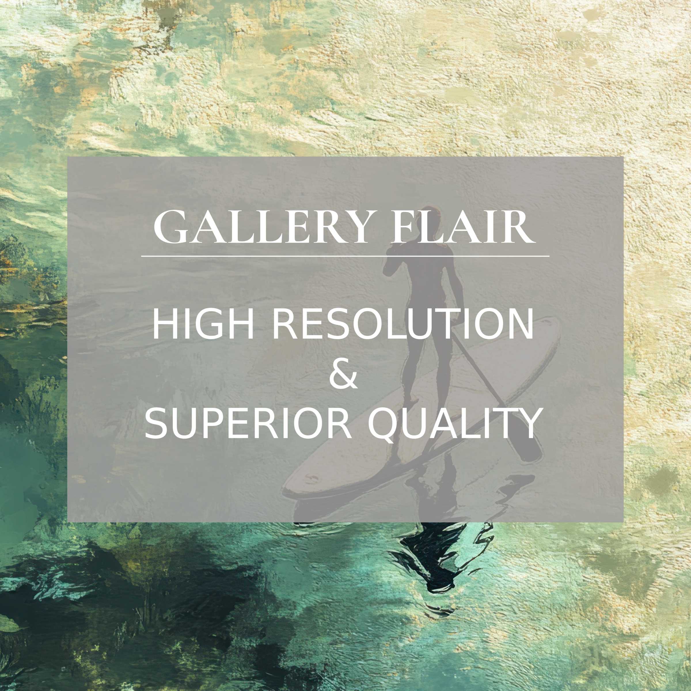 Elegant iPad wallpaper featuring serene paddleboarder on textured water in high-resolution for easy digital download and curated beauty
