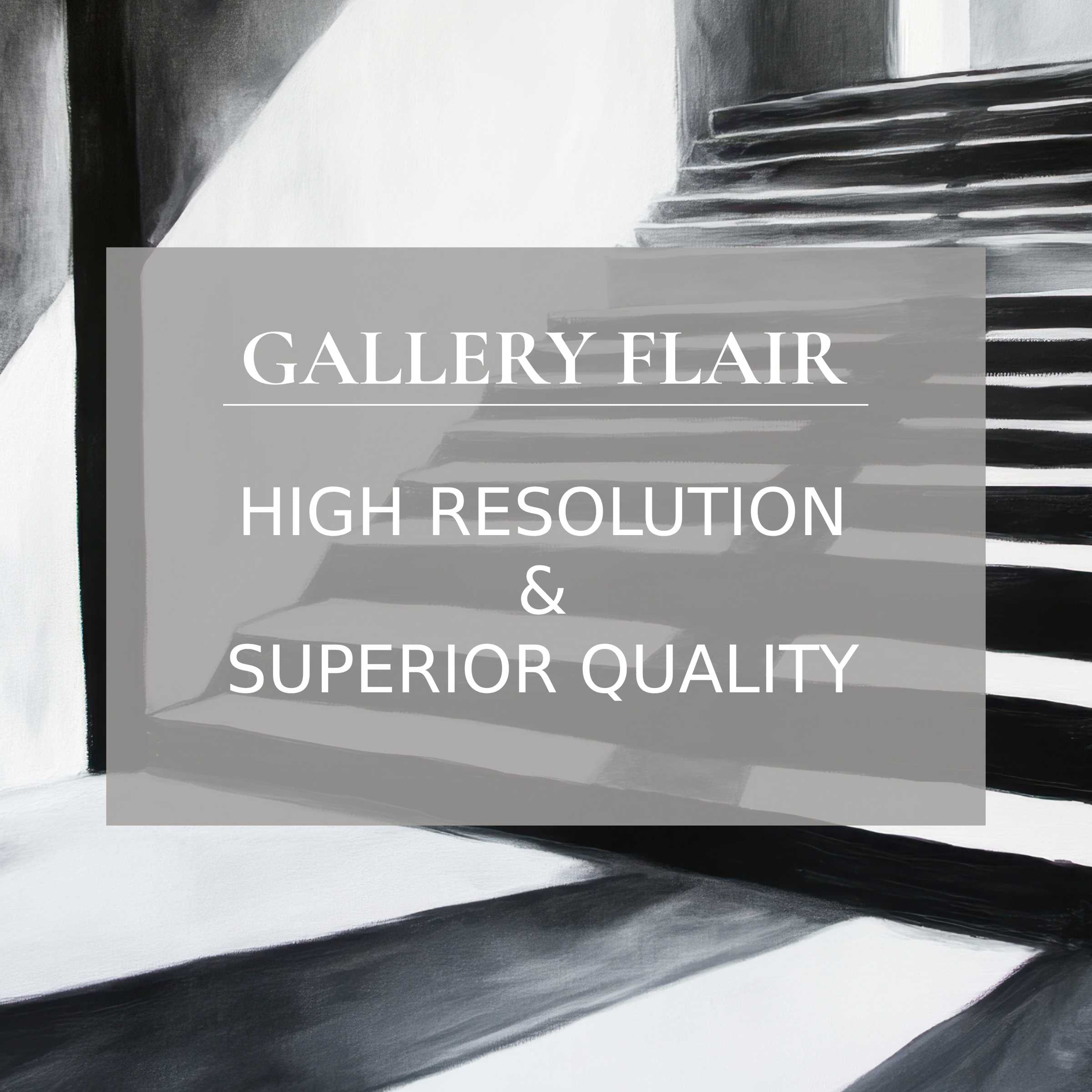 Calm and elegant black and white staircase wallpaper for Mac and PC, perfect for home office, easy high-resolution digital download