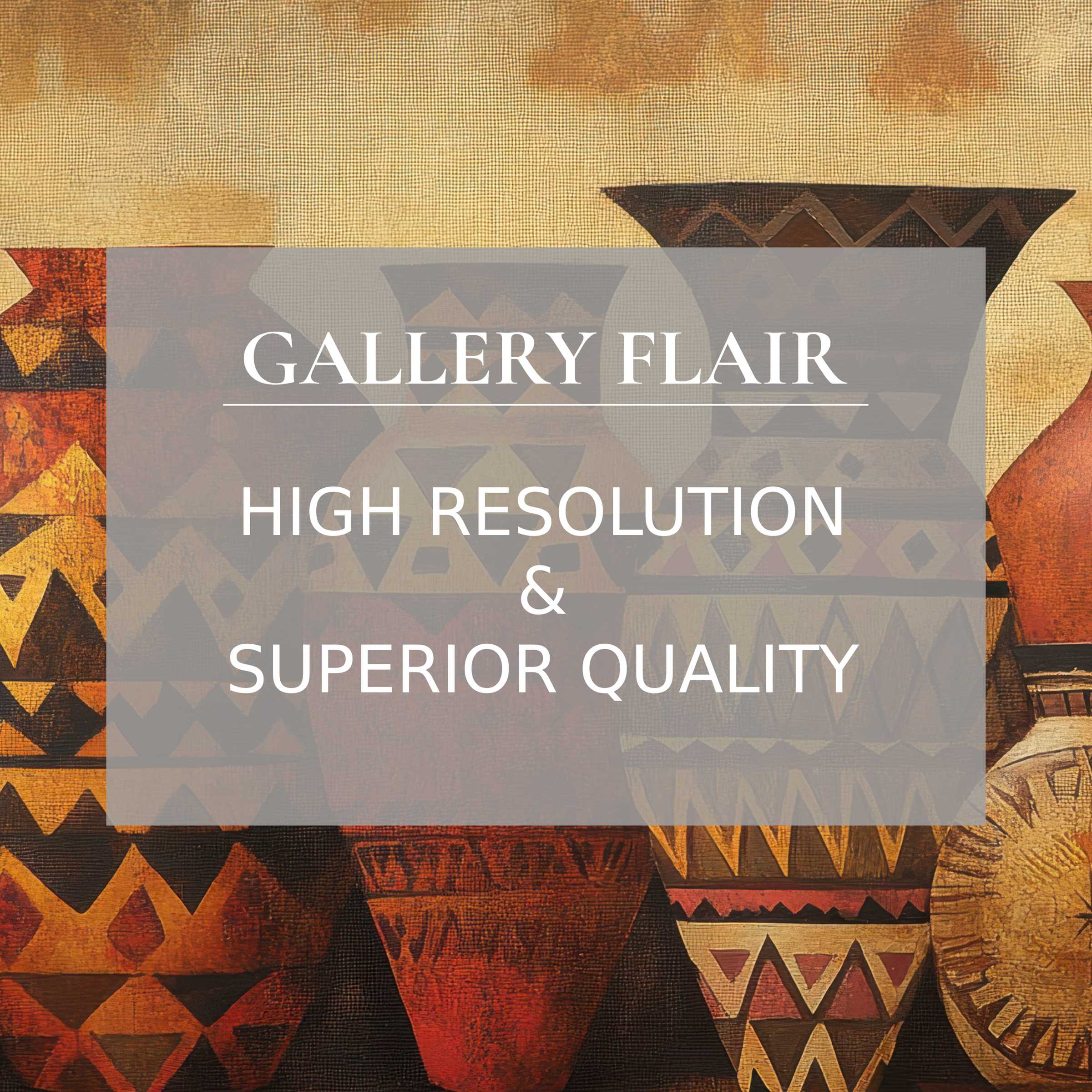 Elegant tribal pottery tapestry wallpaper for Mac and PC, digital download offering curated calm in your workspace or home office