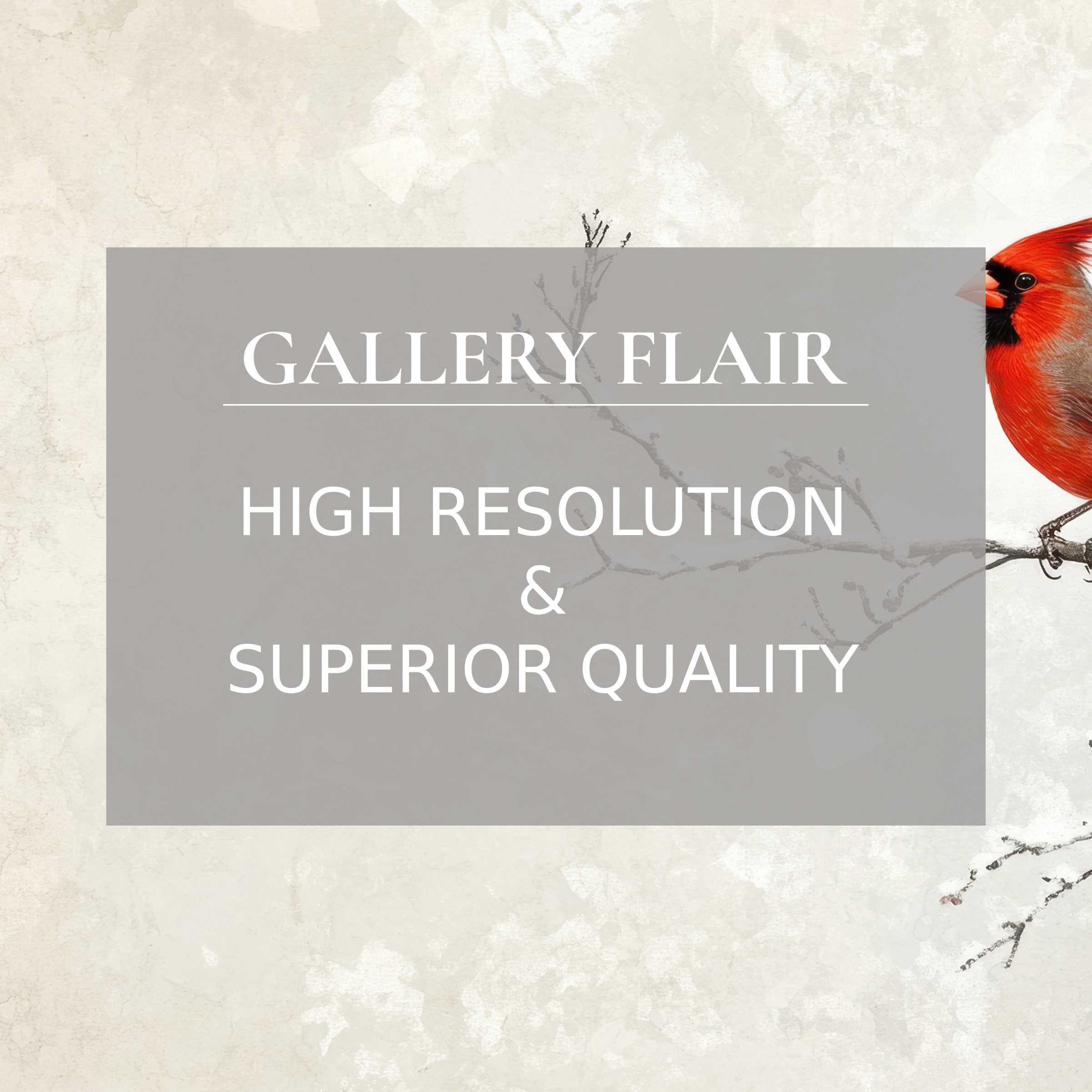 Elegant cardinal on a branch digital download wallpaper for Mac and PC inspires calm in curated home office or workspace