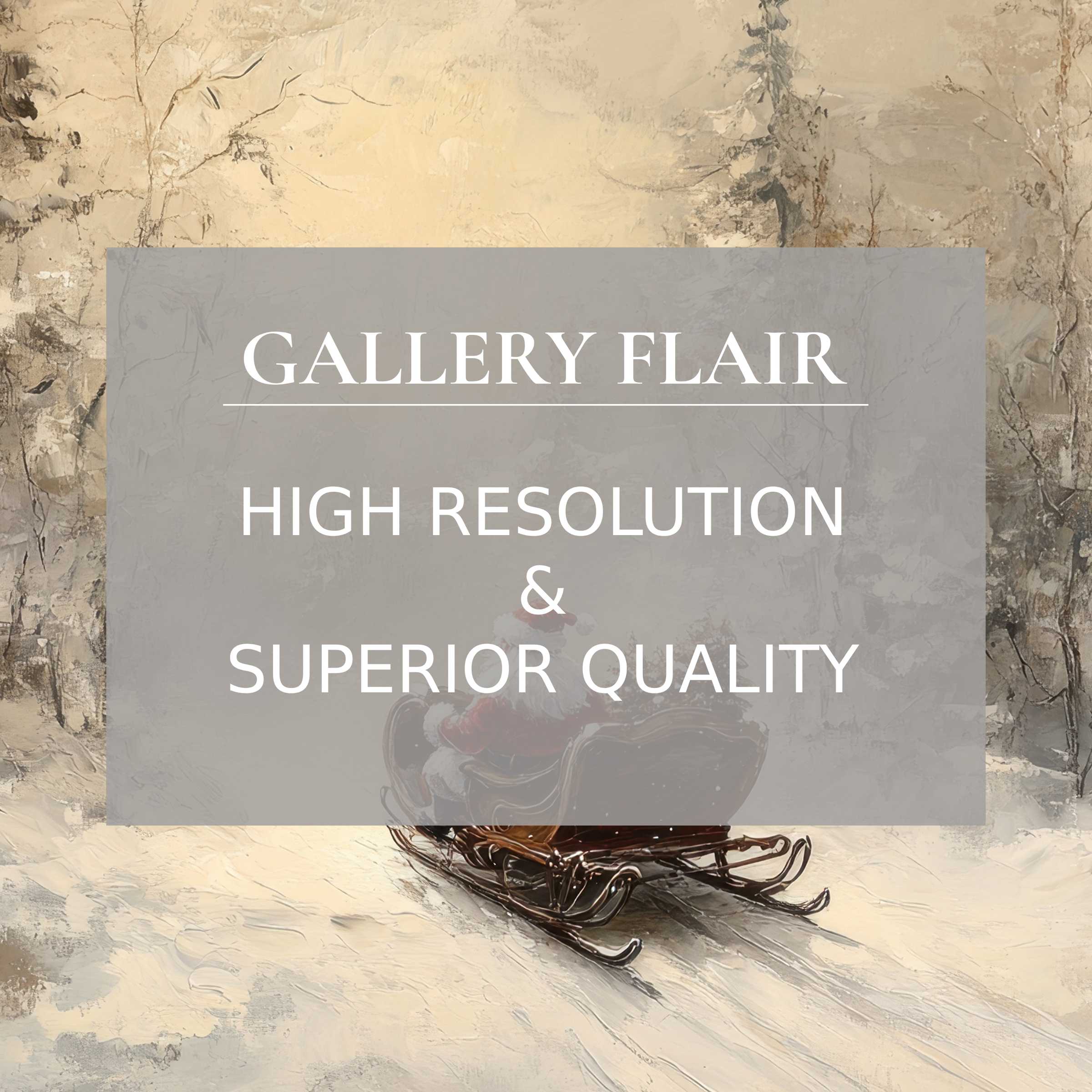 Elegant winter scene iPad wallpaper with vintage sled in textured landscape, offering high-resolution, curated digital download for tablets