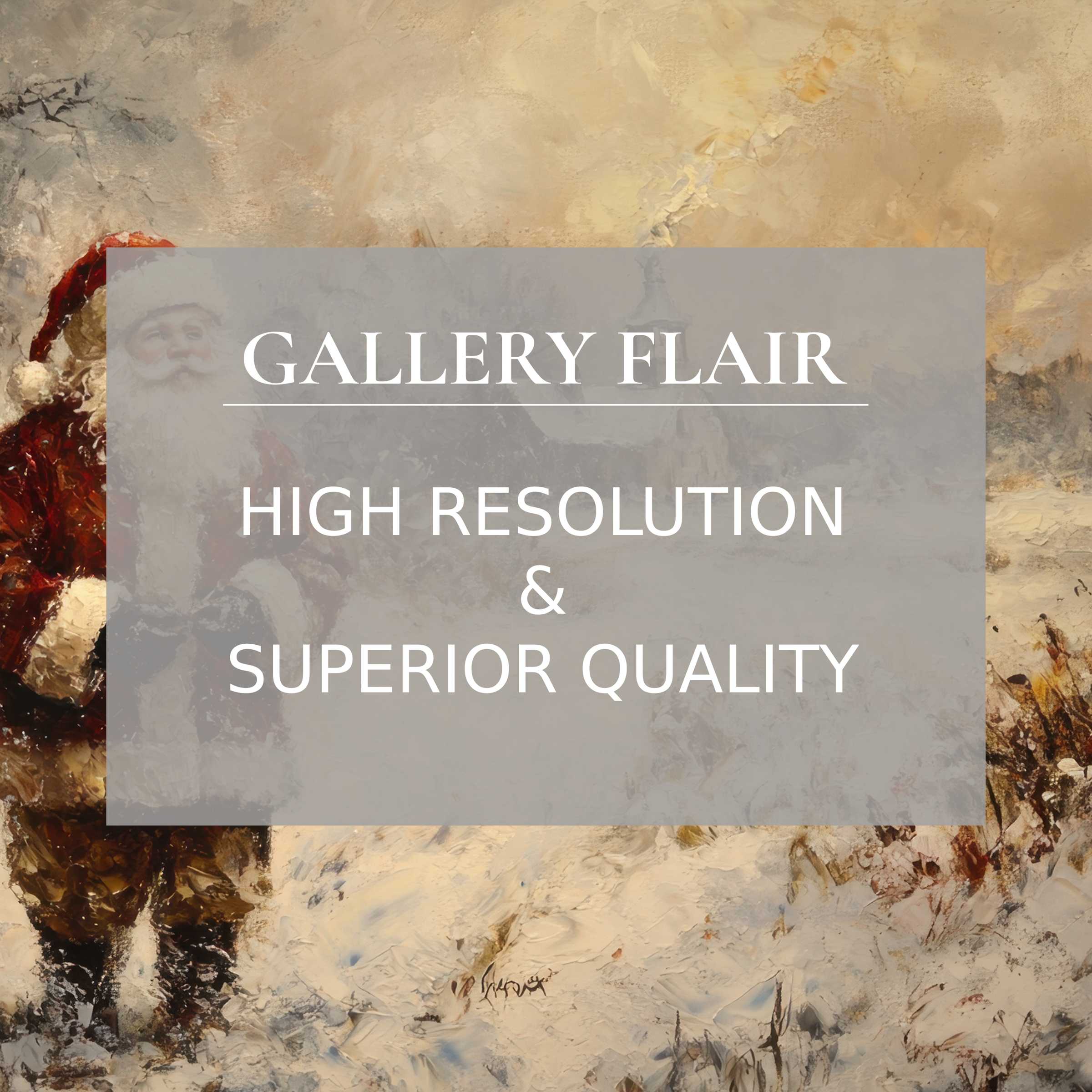 Festive Santa painting iPad wallpaper for an elegant tablet background digital download high-resolution and artfully curated design