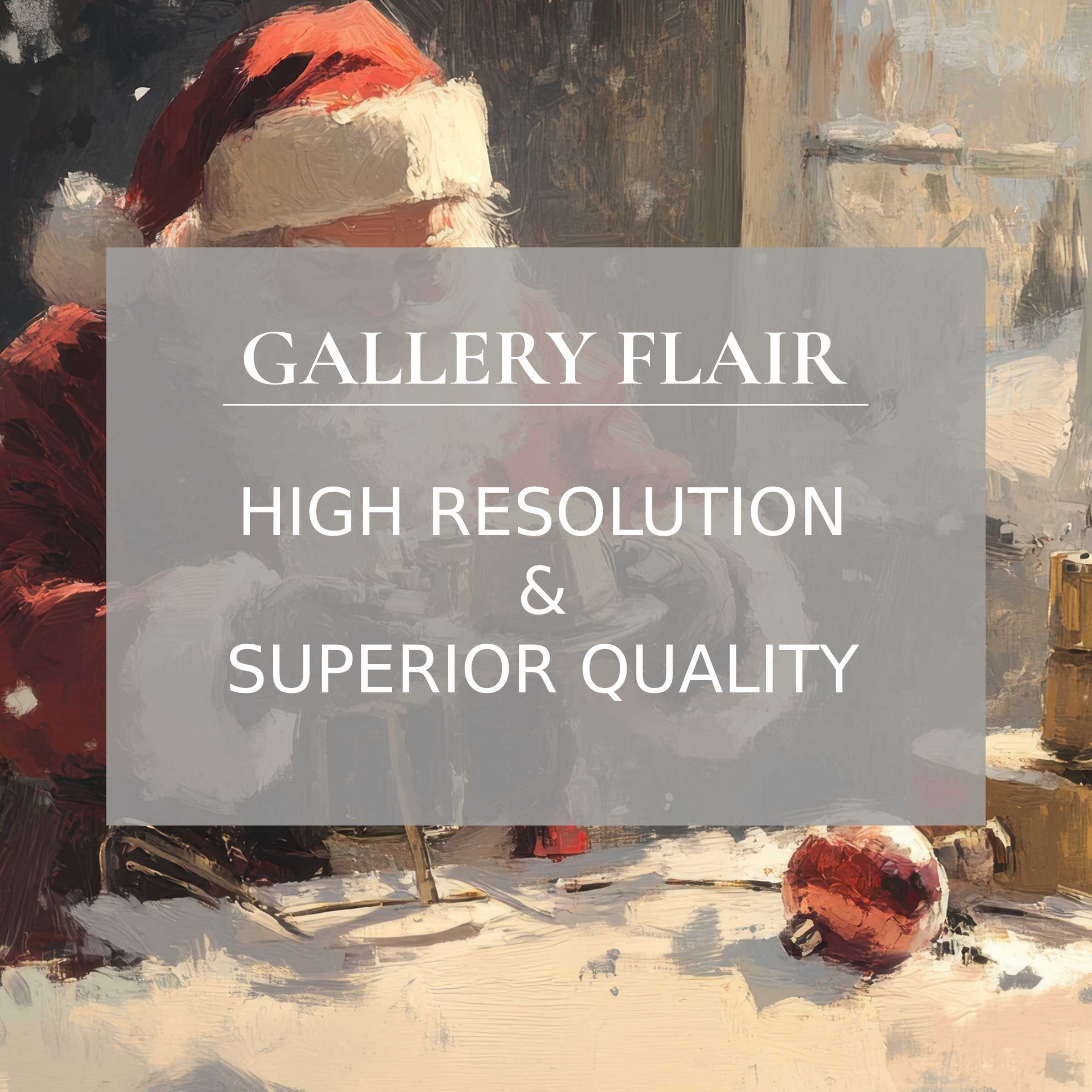 Serene oil painting iPad wallpaper featuring Santa in a cozy setting perfect for curated high-resolution tablet background digital download