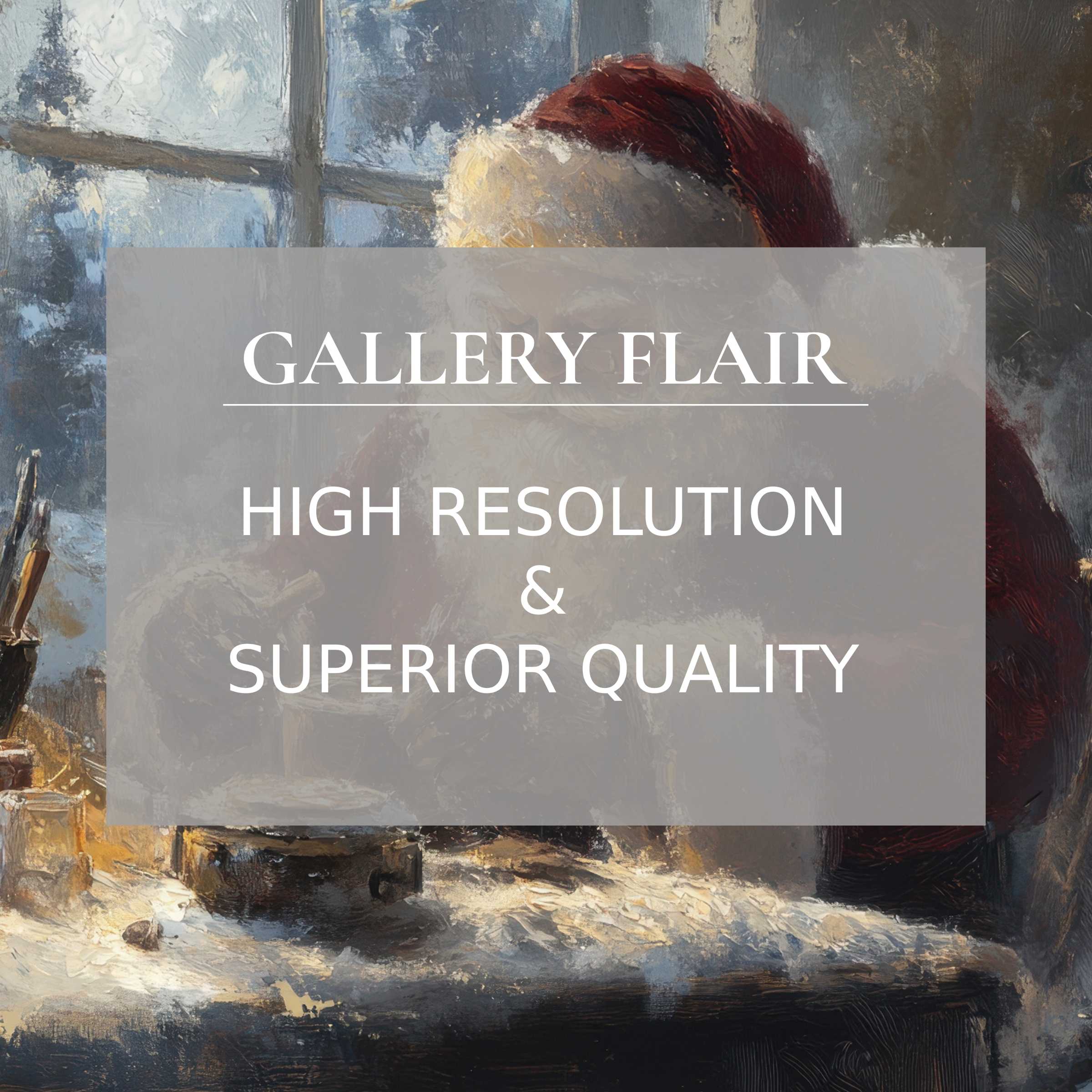 Warm, impressionistic iPad wallpaper of Santa painting in soft light, curated for serene tablet backgrounds, easy digital download